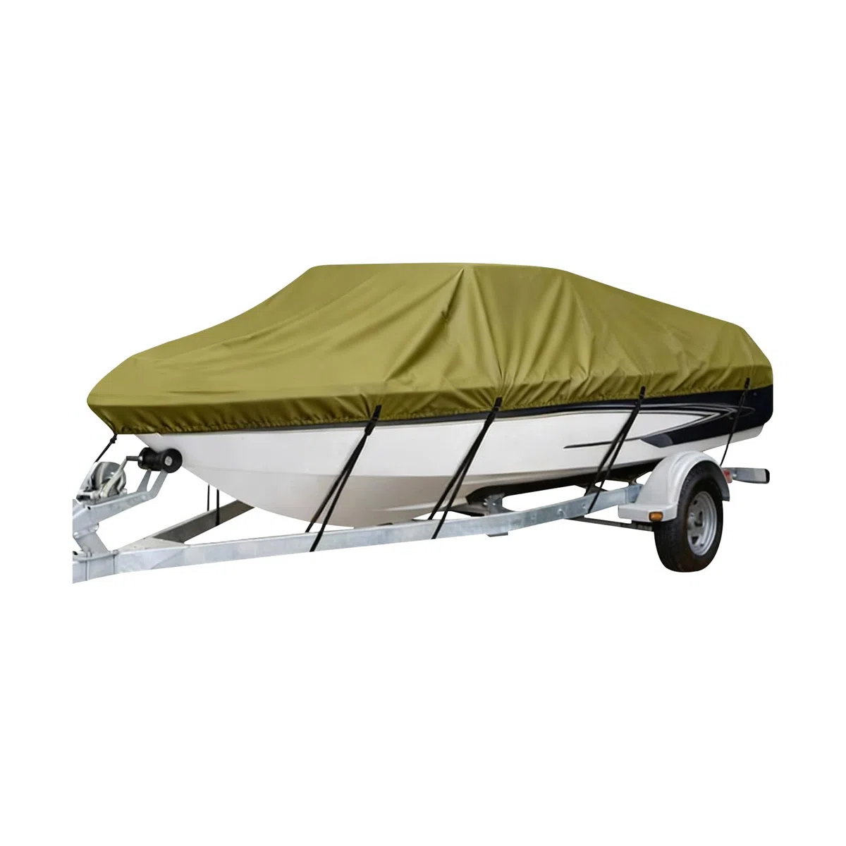 Ergocar Bootsabdeckung Für Mittelkonsolenboote 600D Oxford-Gewebe Strapazierfähige V-Rumpf-Staubschutzabdeckung Mit Aufbewahrungstasche Geeignet Für Boote Von 17 Bis 19 Fuß Und 20 Bis 22 Fuß