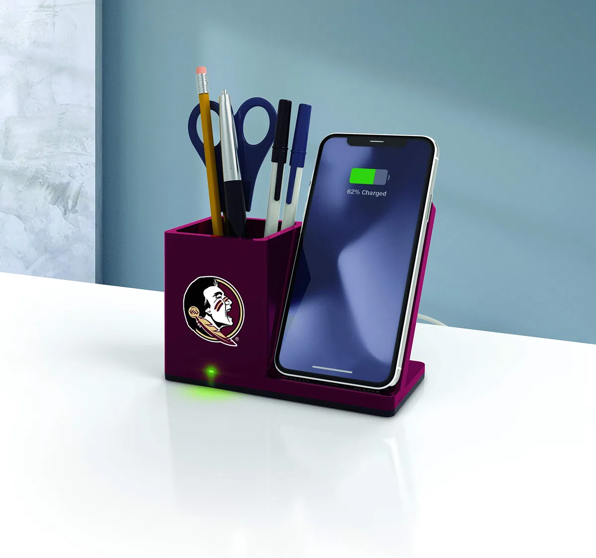Prime Brands Group NCAA Kabelloses Aufladen Desktop Organizer