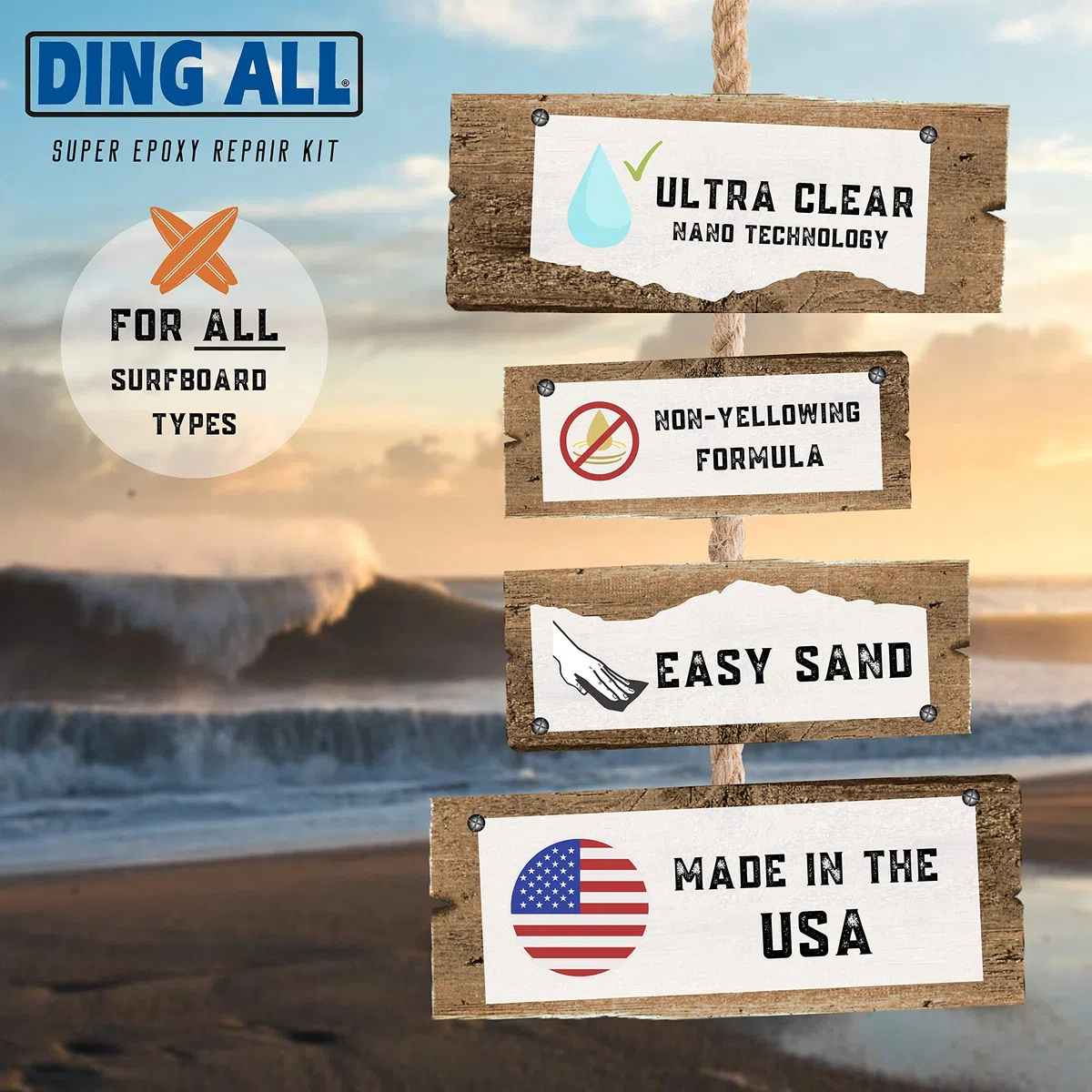 Ding All Epoxy Super Surfboard Repair Kit