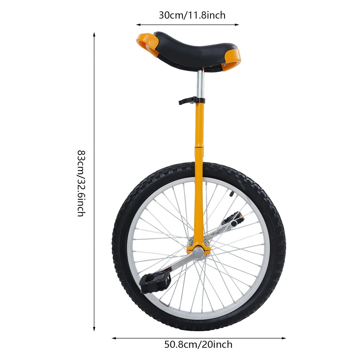 20 Zoll Unicycle Unisex Einrad Fahrrad mit Griffen, Laufrad Balance Training max.75kg Einradständer 78-90 cm Höhenverstellbar