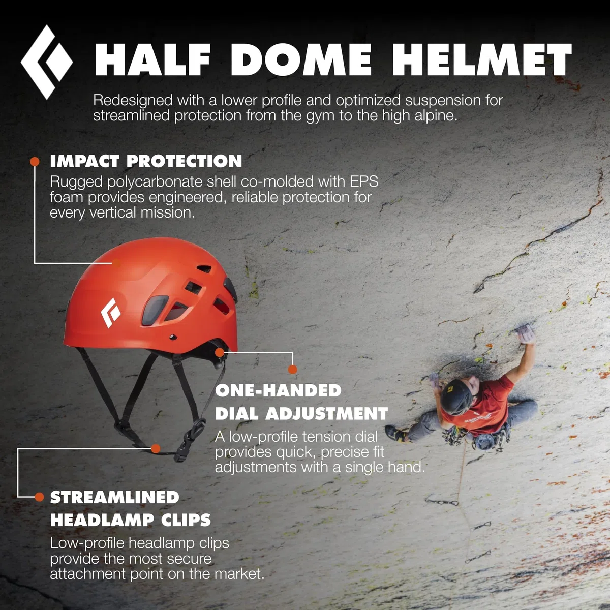 Black Diamond Kletterhelm Half Dome, Farbe:Octane, Größe:M/L