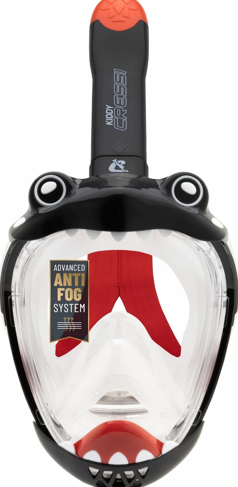 Cressi Kiddy Schnorchelmaske Kinder - CO2-sichere Vollgesichtsmaske - Beschlagfrei mit Faltbarem Schnorchel - Hypoallergenes Silikon & Weites Sichtfeld