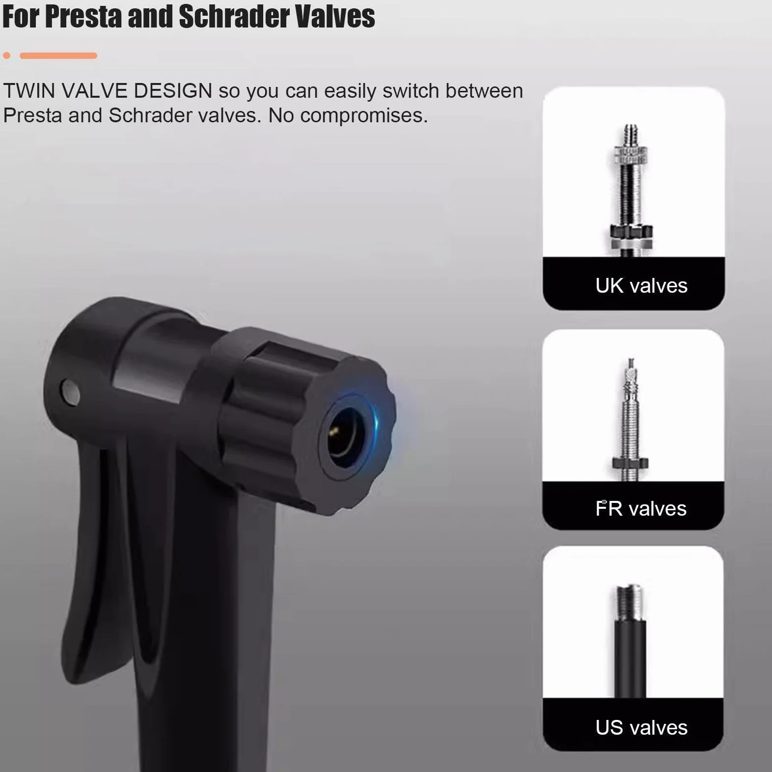 Fahrradpumpe mit Hohem Druck und 16 Bar/230 Psi Manometer – Boden-Fahrradpumpe, Kompatibel mit Presta- und Schrader-Ventil – Fahrradreifenpumpe für Rennrad, MTB, Hybrid, Bälle…
