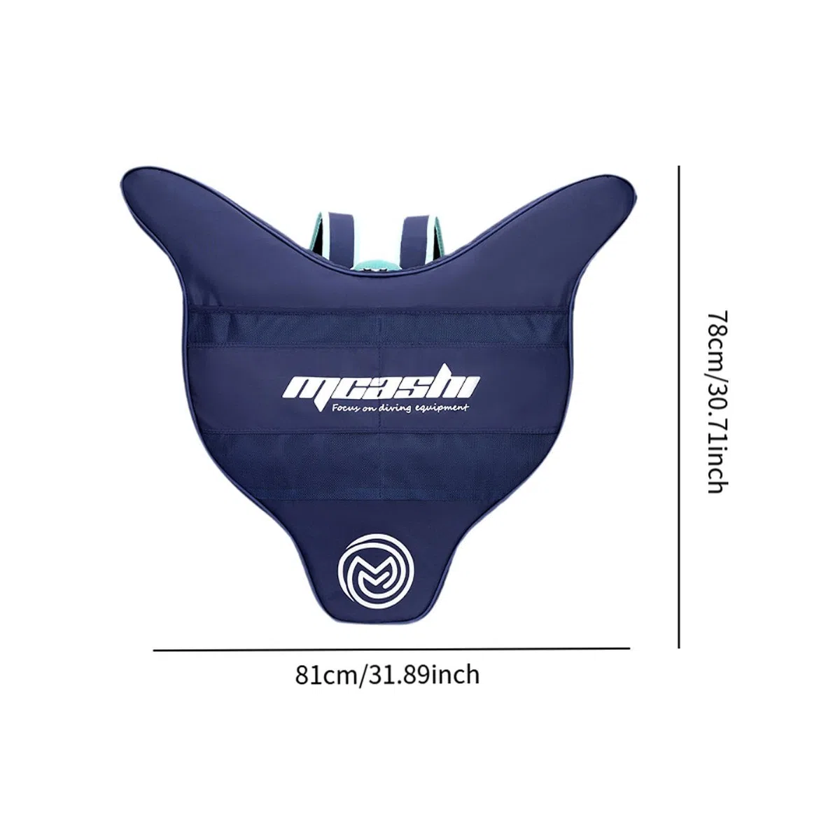 Meerjungfrau Flossen Rucksack Schwimmen Monoflosse Tasche Badeflossen Aufbewahrung Tauchsport Rucksack Nylon Schaum für Tauchen Schwimmen Alltag Reise