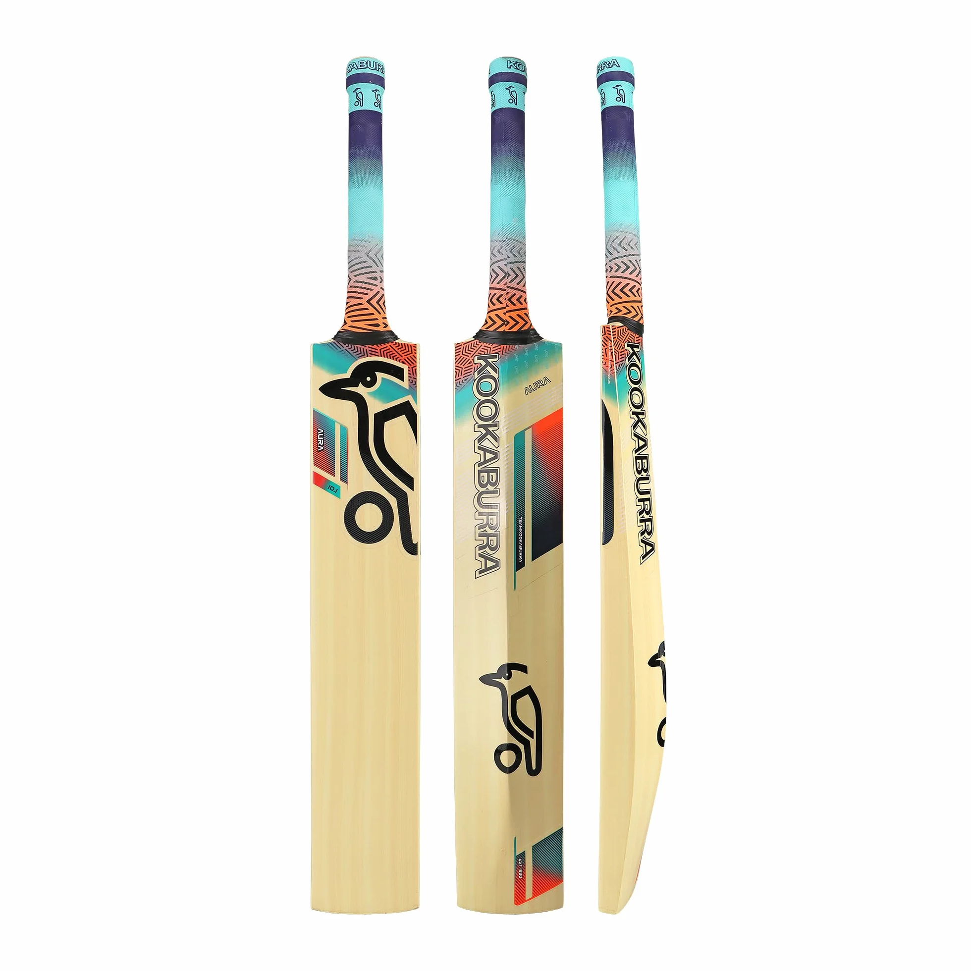 Kookaburra Uni Jugend Aura 10.1 Cricket Bat-Short Handle Junior Cricketschläger, rosa/blau, Kurzer Griff