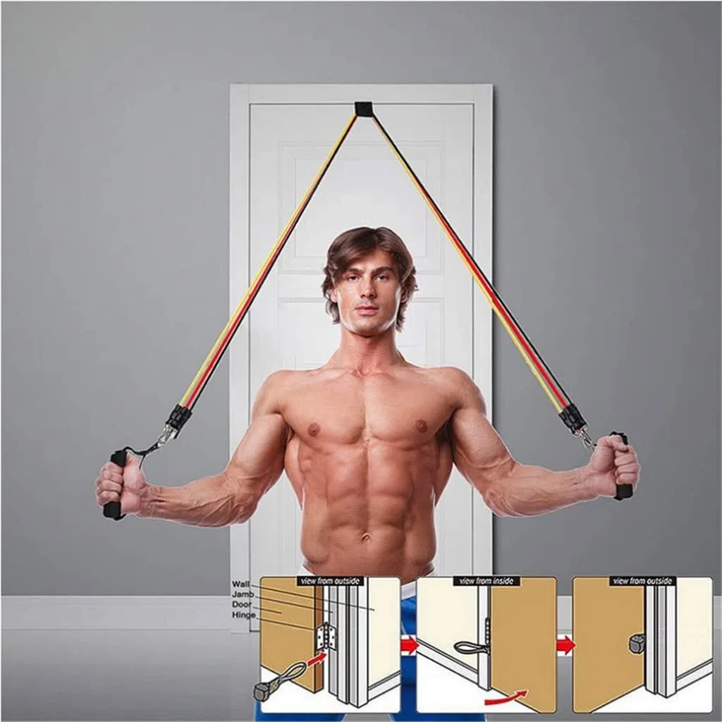 Widerstandsbänder-Set für Übungen, Latex, elastische Trainingsschläuche für Fitness, Yoga und Krafttraining