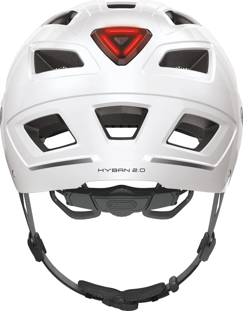 ABUS Stadthelm Hyban 2.0 - Fahrradhelm mit Rücklicht, ABS-Hartschale, guter Passform - für Damen und Herren