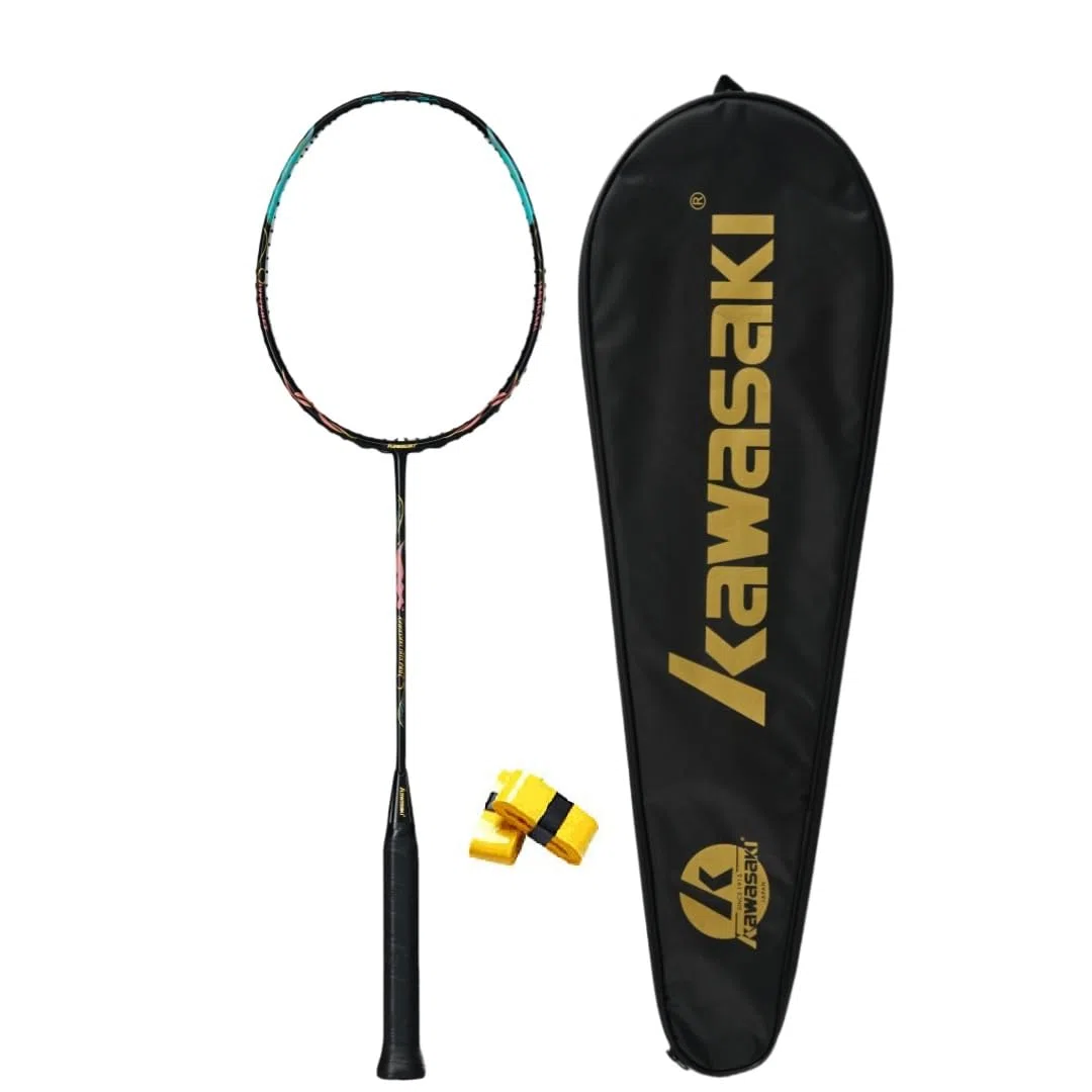 Professioneller Badminton Schläger, A1 TAAN Carbon Badmintonschläger High Tension 5U Ultra-Light Badminton Set mit Griffbänder & Schlägertasche-1915 Pro(Get Strung)