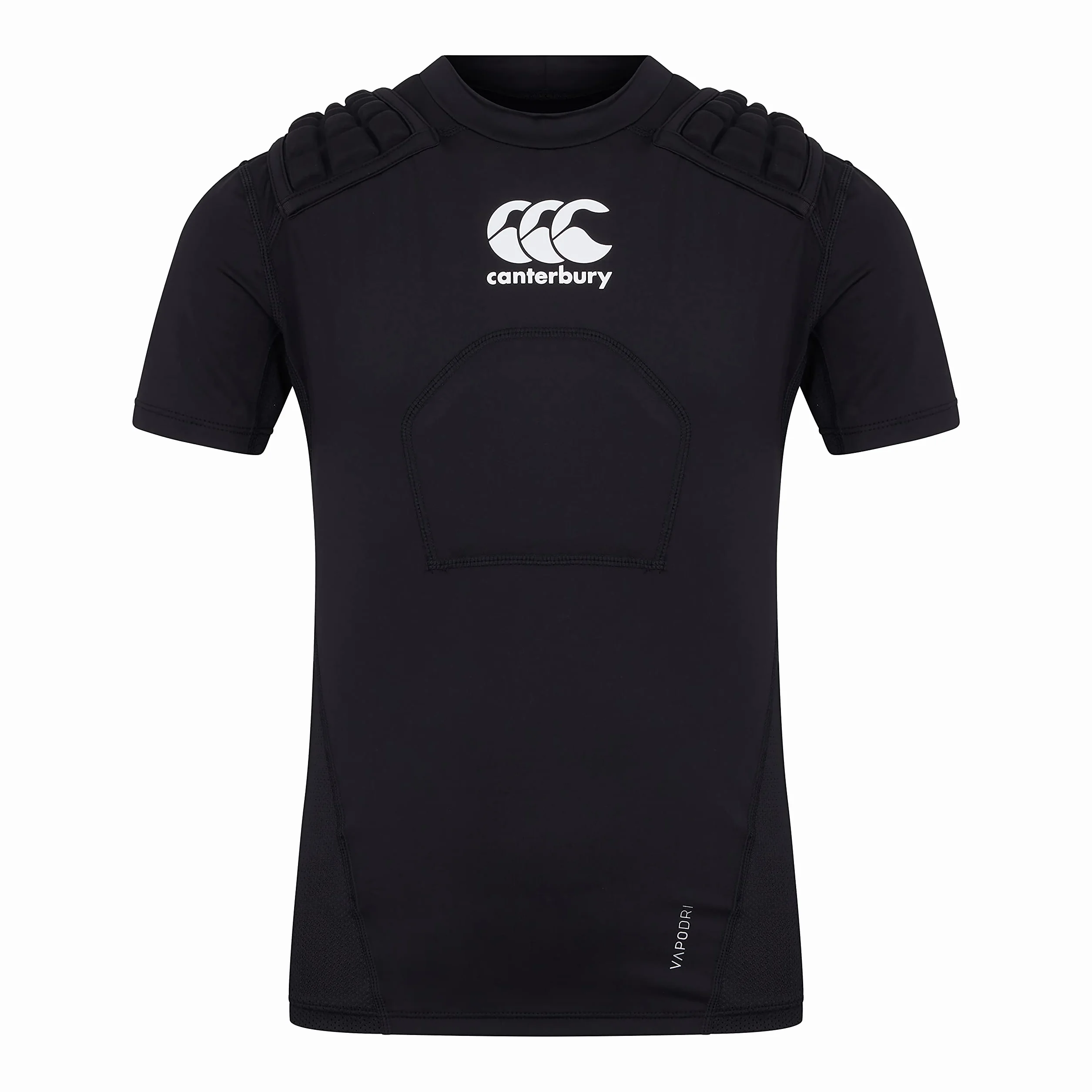 Canterbury Kid's Rugby Protection Vest, Black/Whte/Silver, MB