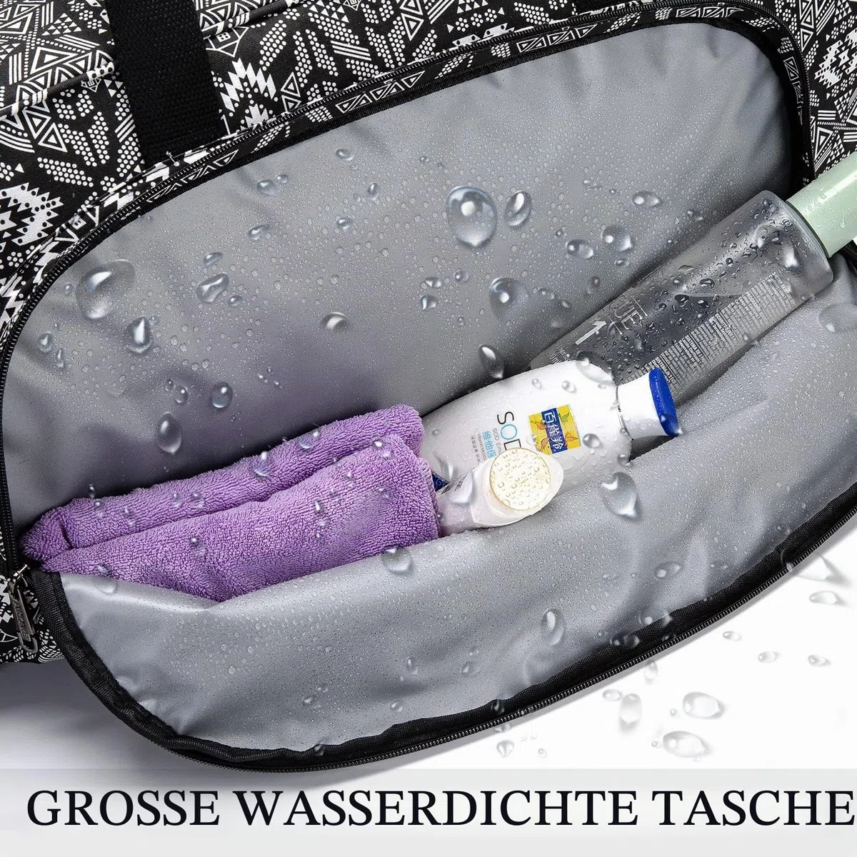 AROME Yogamatten-Tasche für Damen und Herren, große Canvas-Yogatasche für 0,6 cm, 1,3 cm, 6,3 cm, 1,27 cm, extra Dicke Trainings-Yogamatte, Sporttasche, Tragetasche mit Nasstasche, Schultergurt und