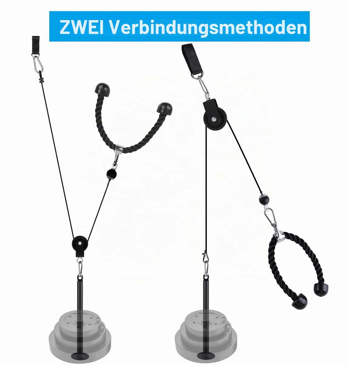 LFJ Fitness Latzug Gym Kabelzug Unterarmtrainer Arm-Krafttraining Trizeps Seil Gewicht Fitnessgerät Trainer DIY Latzugturm für Zuhause Sportgeräte Fitness Kabelmaschine