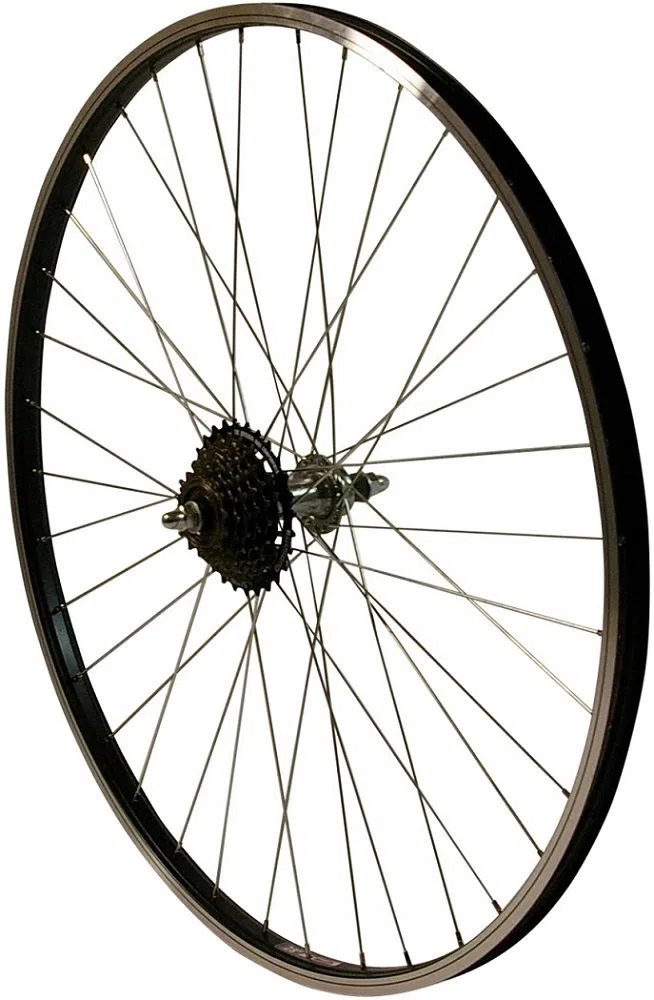 Redondo 26 Zoll Hinterrad Laufrad Kasten Felge + 7-Fach Kranz Schwarz