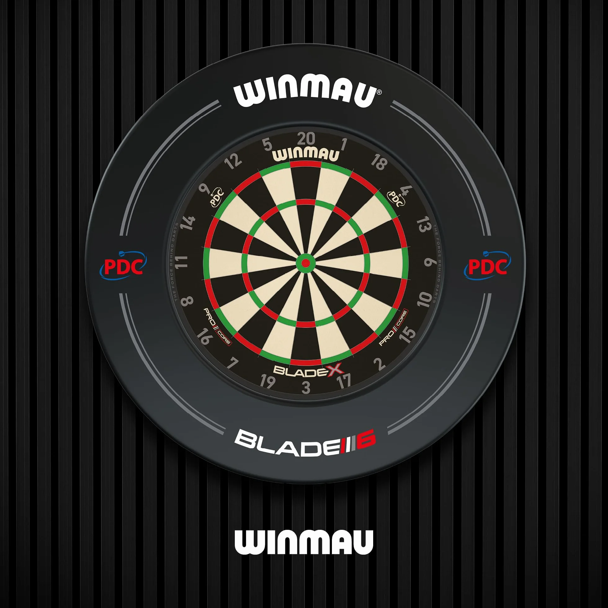 WINMAU PDC Dartboard Surround - offizielles PDC Design, robuster Schutzring/Wandprotektor für Dartscheibe, langlebiges Dart Surround Zubehör/Backboard, mehrere Designs & Farben für Einsteiger & Profis