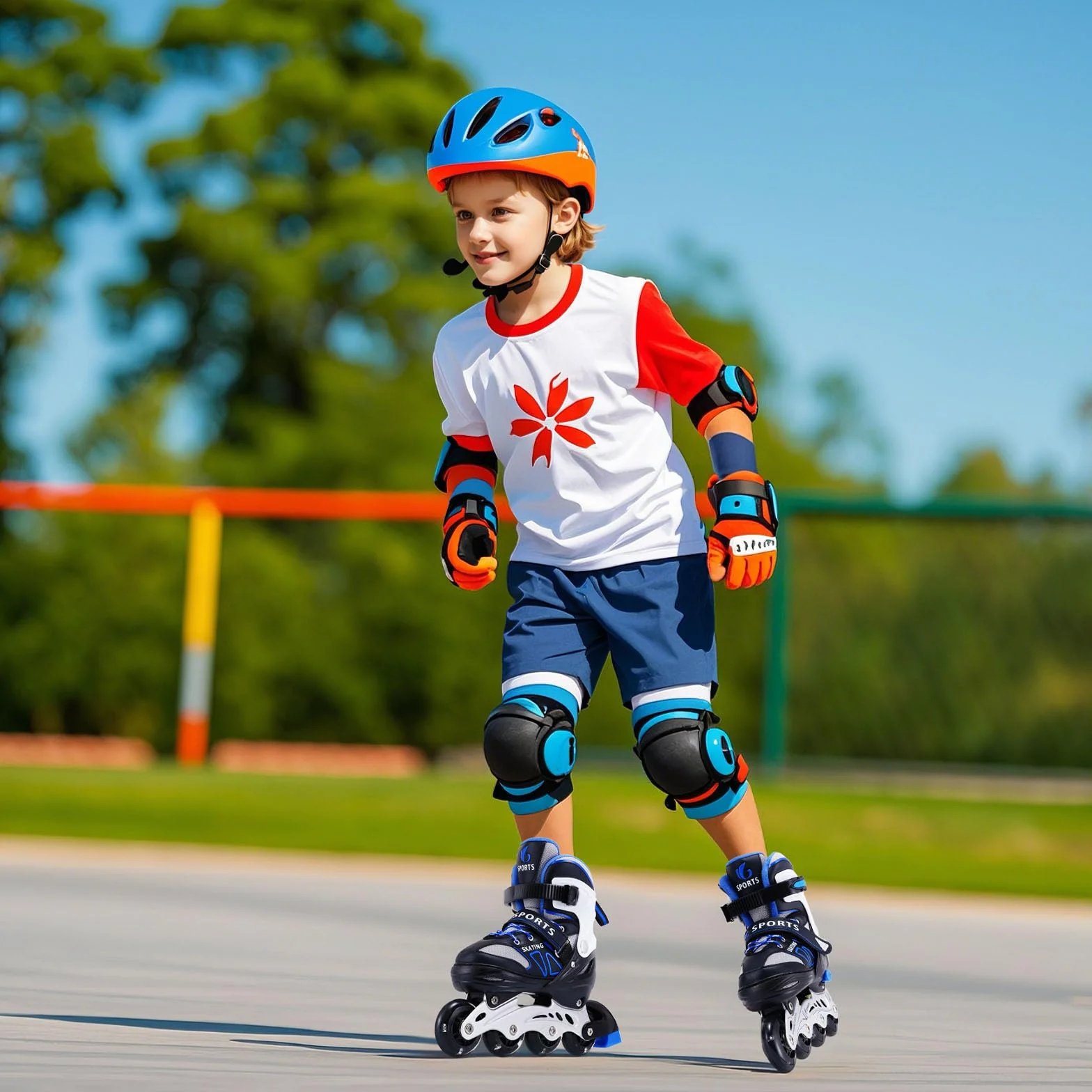 Inline Skates für Kinder Jungen Mädchen Anfänger, Inliner Herren Damen 4 Size verstellbare Rollschuhe mit Light Up Rollen.