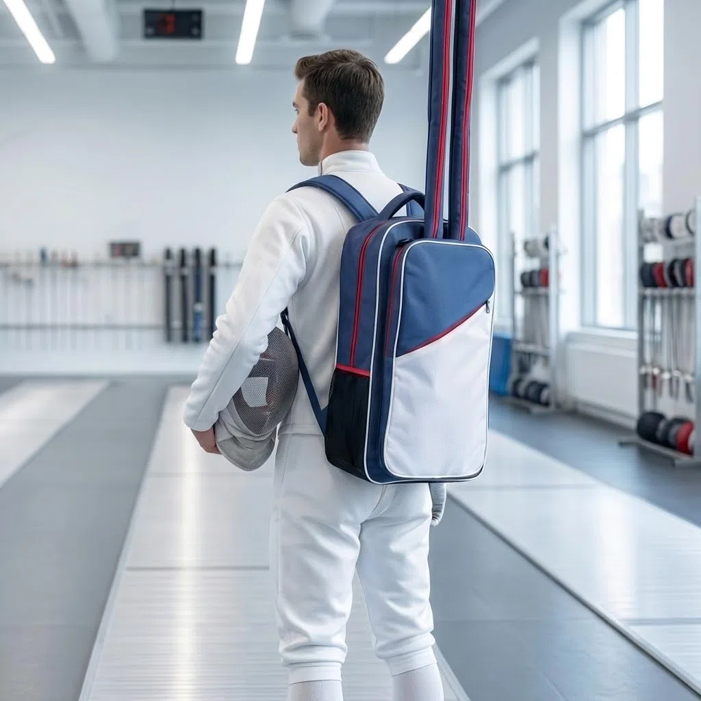 Aufbewahrungstasche für Epi-Säbel und Folienausrüstung – tragbarer Hema-Schwert-Rucksack für Zäune, Schwert, Anzug und Maske