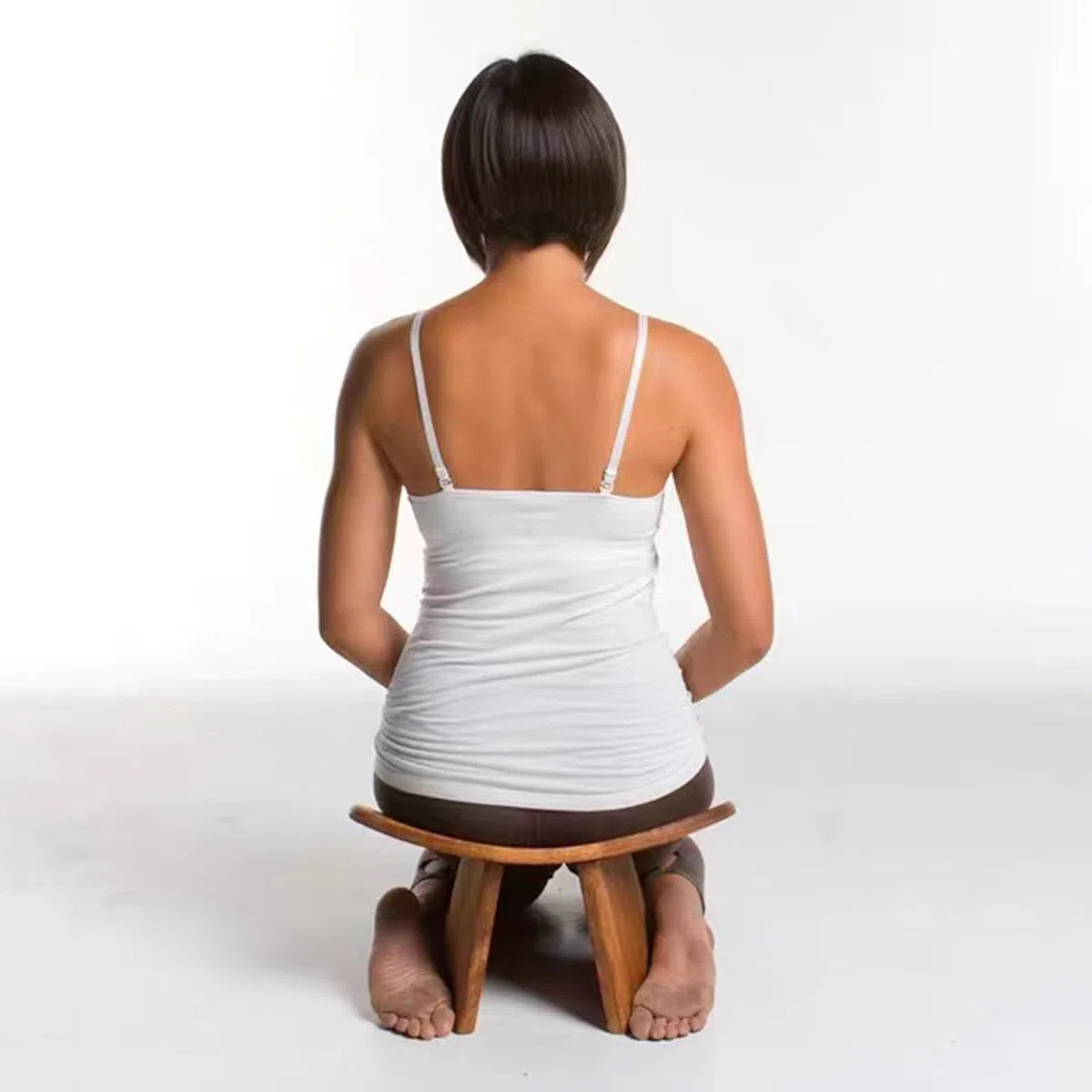 Meditationsbank, Tragbarer Meditationshocker Abgewinkelter Ergonomischer Sitz Runden Kanten Handgefertigt Umweltfreundlich Kniend Holz Kniendes Gebet,2,L