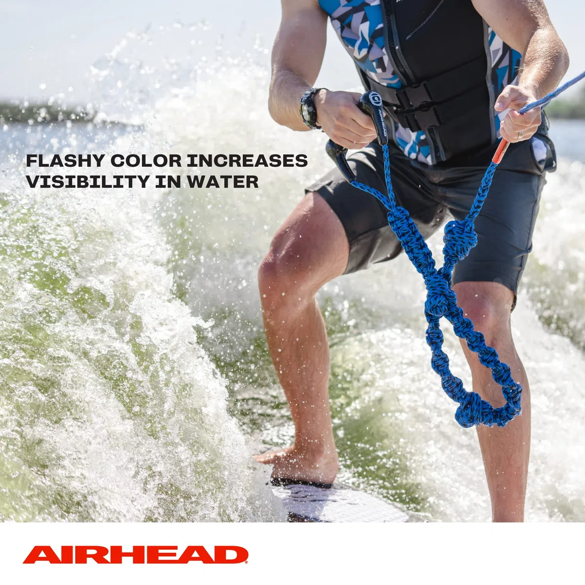 Airhead Spiralgeflecht Wakesurf-Seil, 3 Abschnitte, 4,8 m