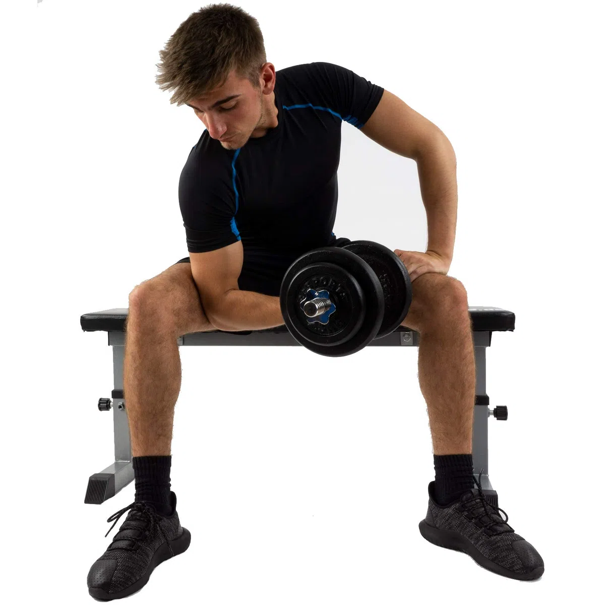 ScSPORTS® Hantelscheiben 30mm Set 2–120 kg aus Gusseisen, Gewichtsscheiben für 30 mm Hantelstangen, Hantelscheibe für Krafttraining, Gewichte für Zuhause, Home Gym & Muskelaufbau