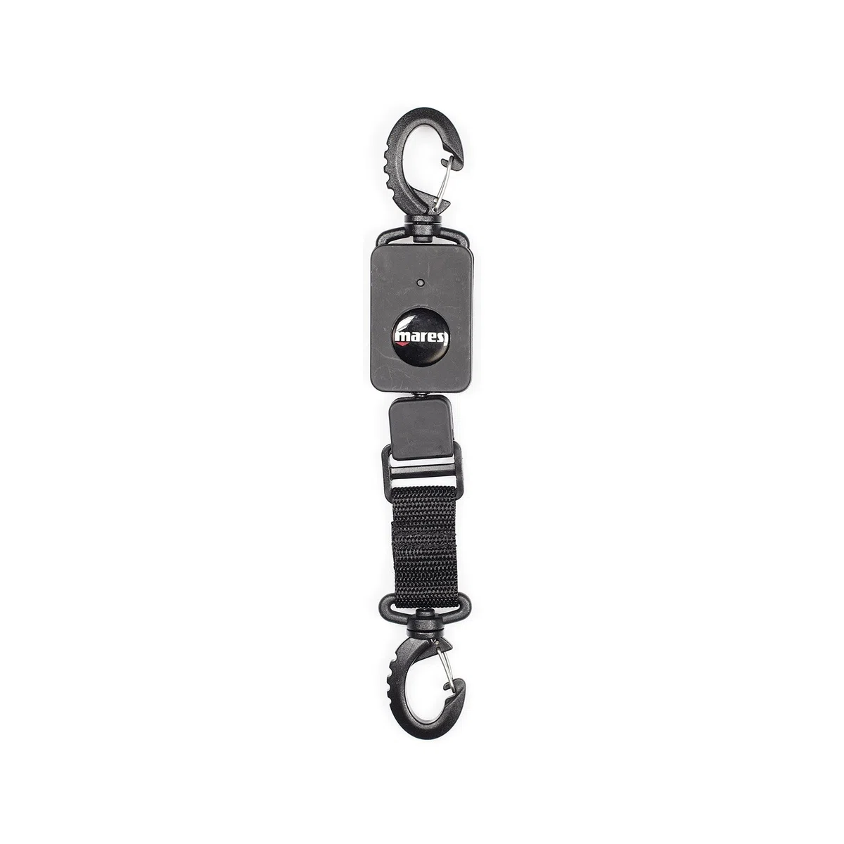 Mares Erwachsene Standard Retractor Edelstahl with Lock Befestigung, Black, One Size