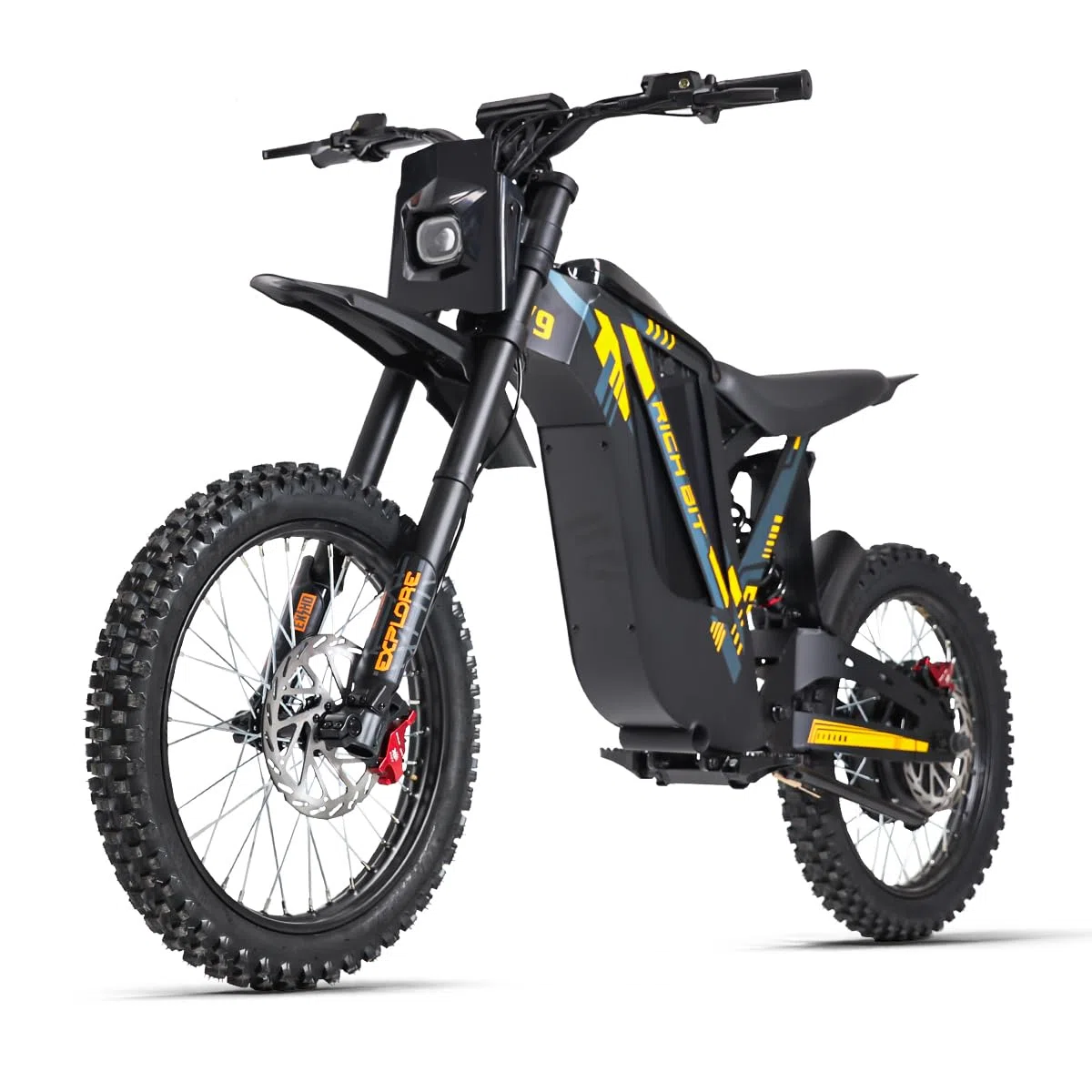V9 Elektromotorrad für Erwachsene, Akku 48 V, Autonomie 60 km, Räder mit 17 Zoll, Aluminiumrahmen, Motocross, Erwachsene, Drehmoment 80 Nm, doppelte Federung
