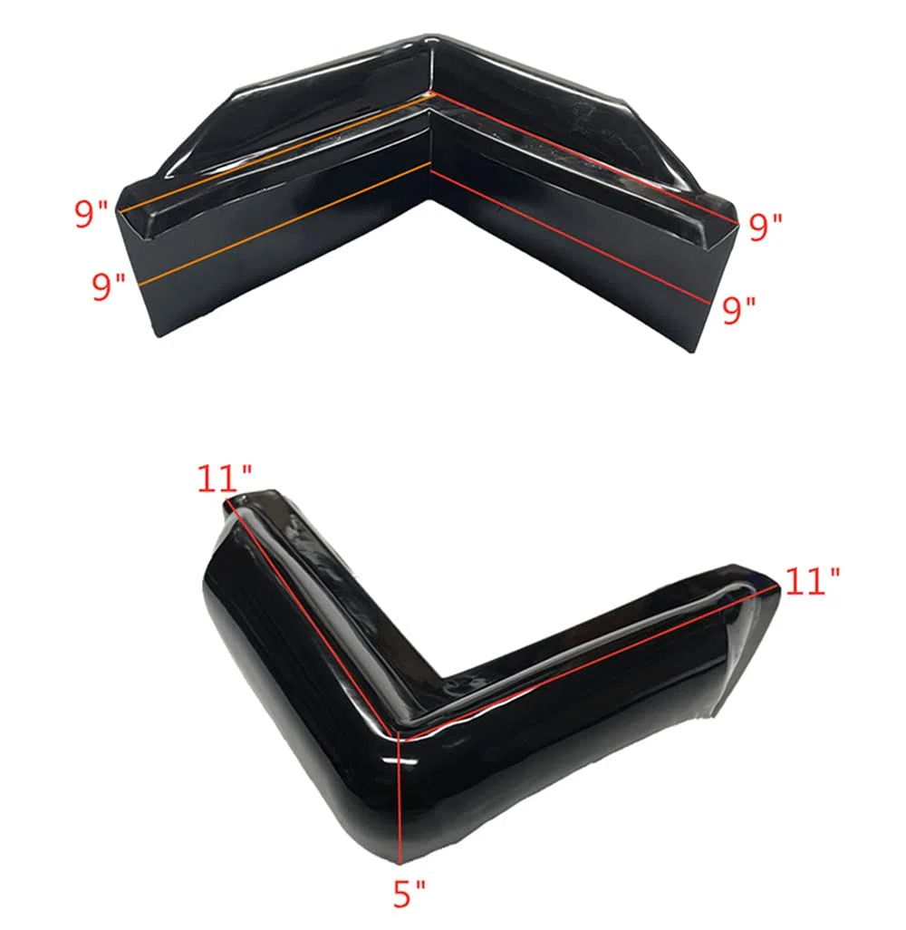 90-Grad-Vinyl-Dock-Eckstoßstange - Dock-Eckschutz für Boot Marine, 9" L x 9" B x 5" H, 2 Stück