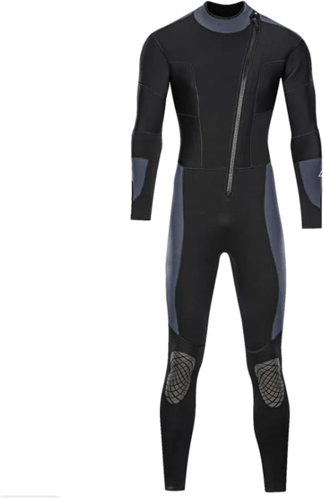 Herren Neoprenanzug, Ultra Stretch 5mm Neopren Einteiliger Warme Sonnencreme Neoprenanzug Frontreißverschluss Für Wassersport Badebekleidung Langarm, Zum Schwimmen/Schnorcheln/tauchen/s, XXL