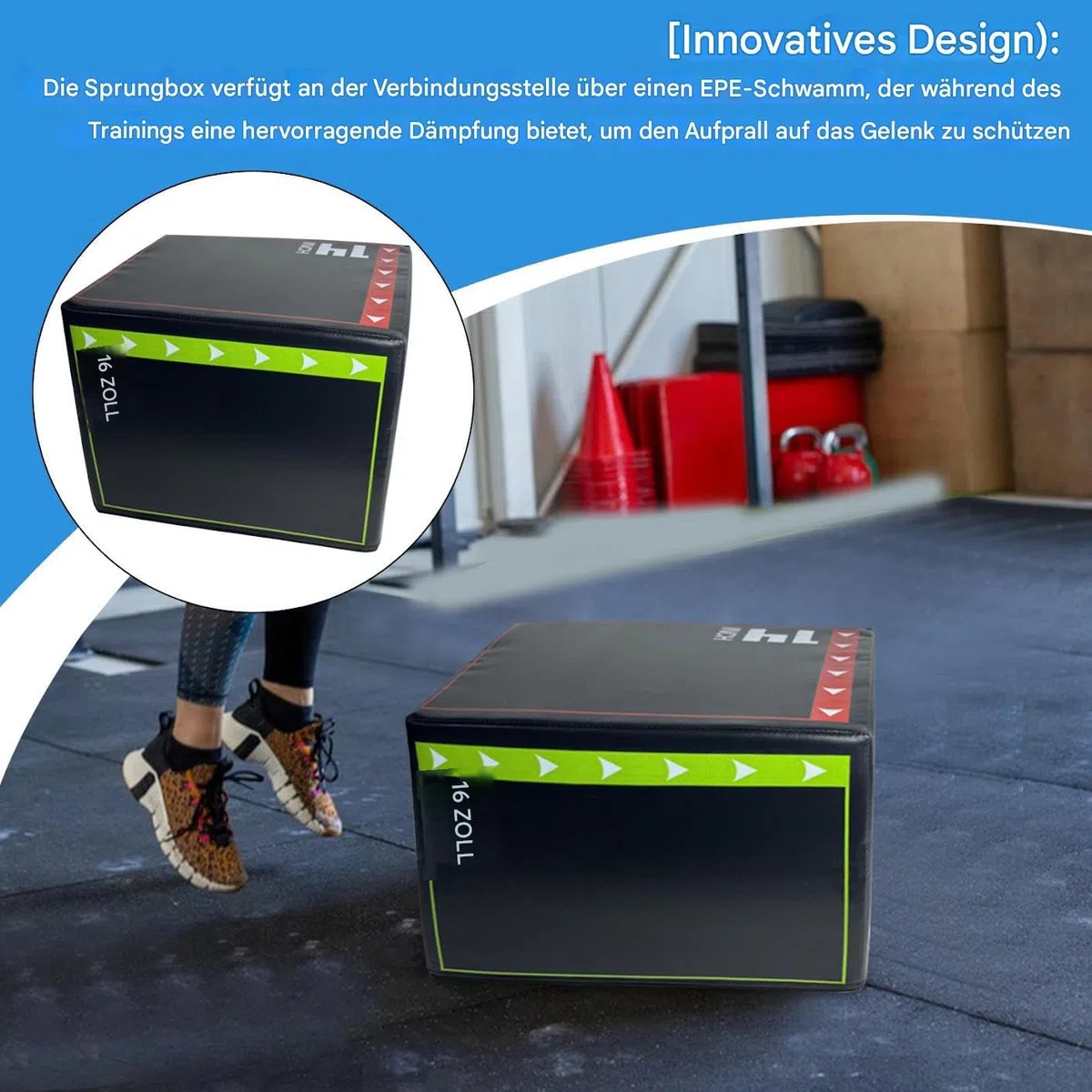 Plyo-Box Aus Holz – Plyometrische Sprungboxen Fürs Fitnessstudio, MMA Step Power Krafttrainingsgerät | Trainingsbedarf Für Fitnessstudios, Trainingsausrüstung, Robuste Sprunggeräte Für Cardio-Krafttra
