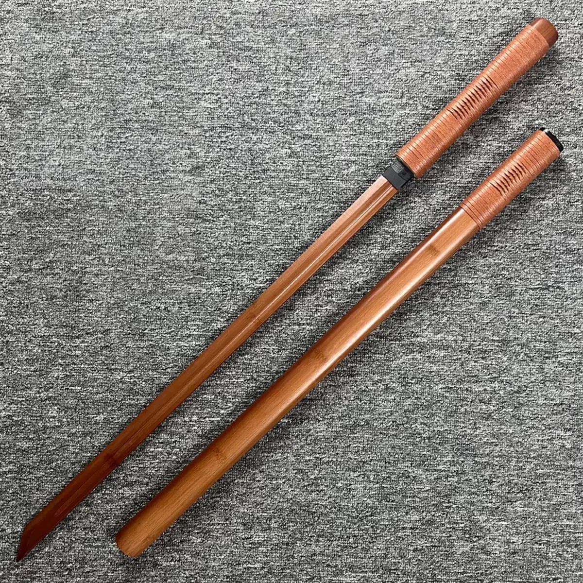 100 cm langes Katana-Trainingsschwert aus natürlichem Bambus,handgefertigtes Bokken,Samuraischwert aus Holz für Kendo-Training,Ausstellung,Cosplay,Requisiten,Geschenke (braun,beige)