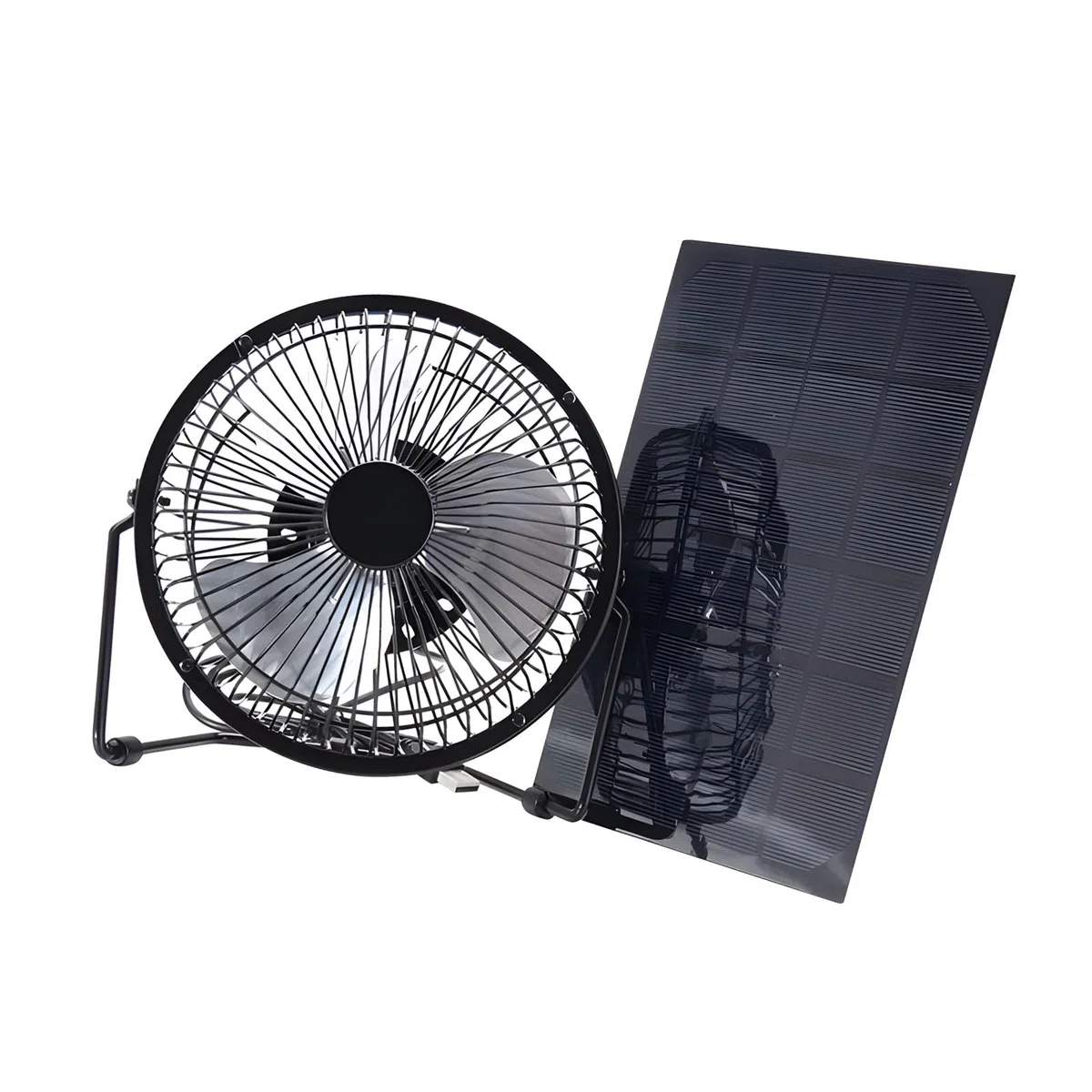 Greabuy Tragbarer 20,3 cm Solar-Lüfter mit 5,5 W effizientem Panel für Outdoor-Abenteuer, Heimgebrauch, Solarventilator
