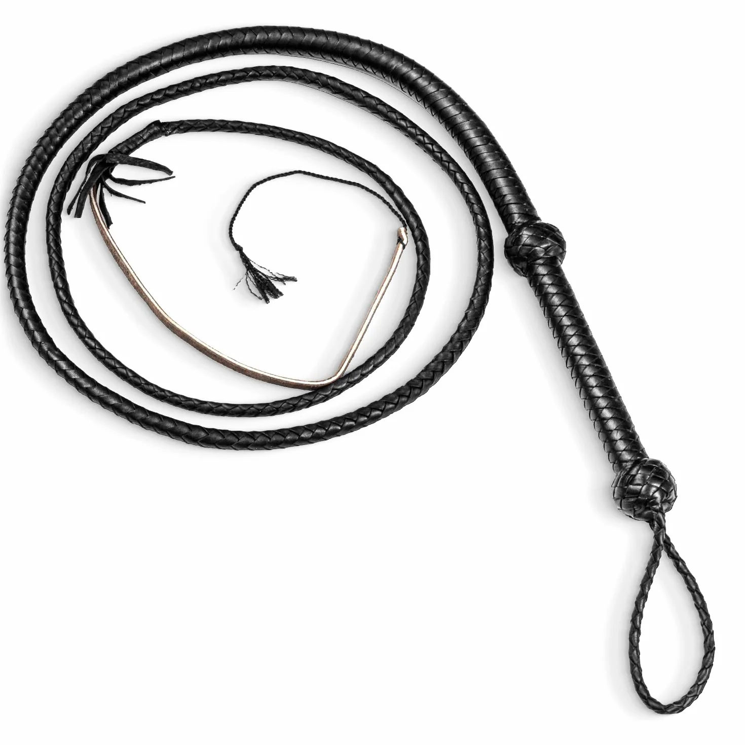 Indiana Jones Style Bullwhip Echtes Rindsleder, Reitpeitsche, schwarz, 0,9 m, 1,2 m, 1,8 m und 2,4 m lang für Reitsport