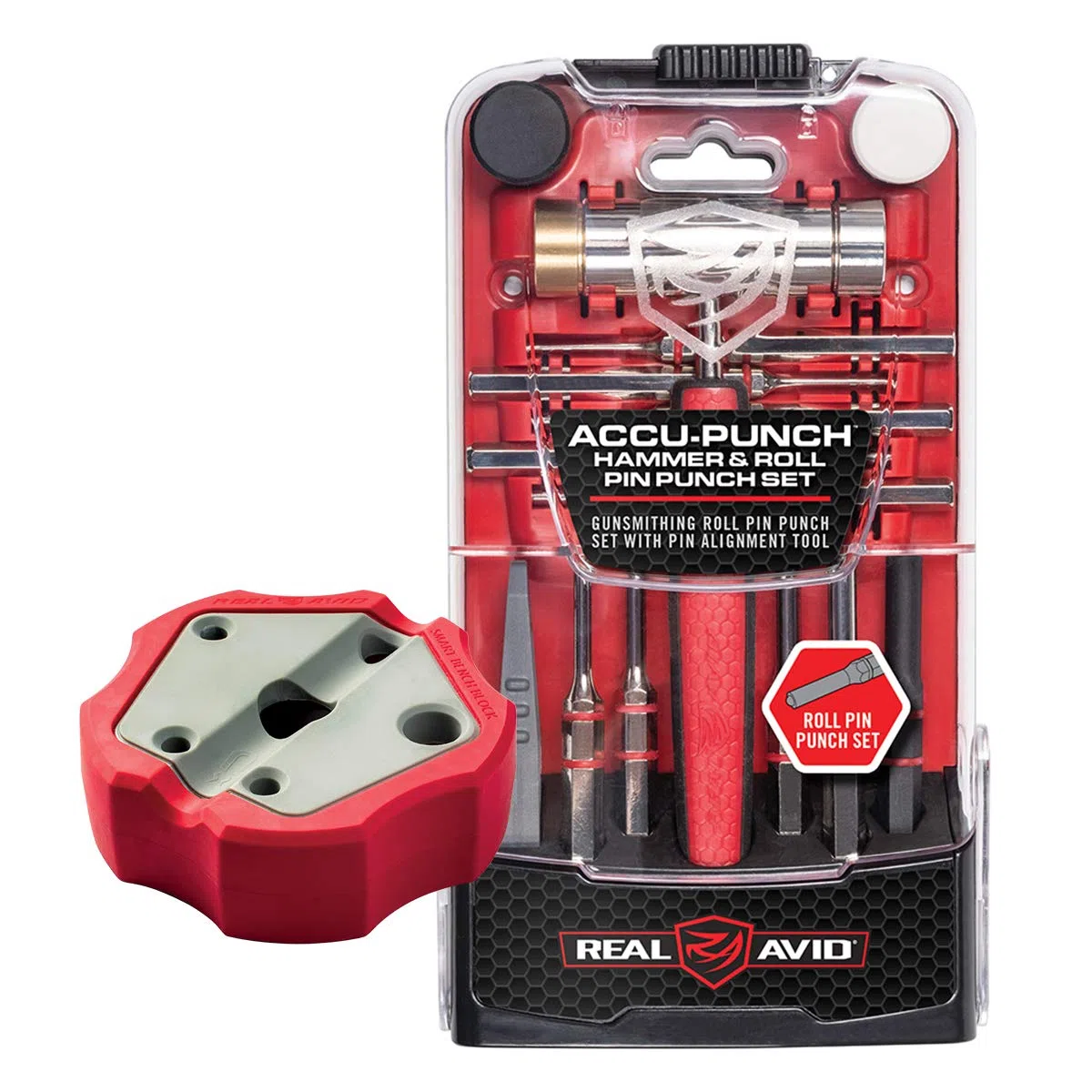 Real Avid Accu-Punch Hammer & Punches Set with Smart Bench Block, Combo