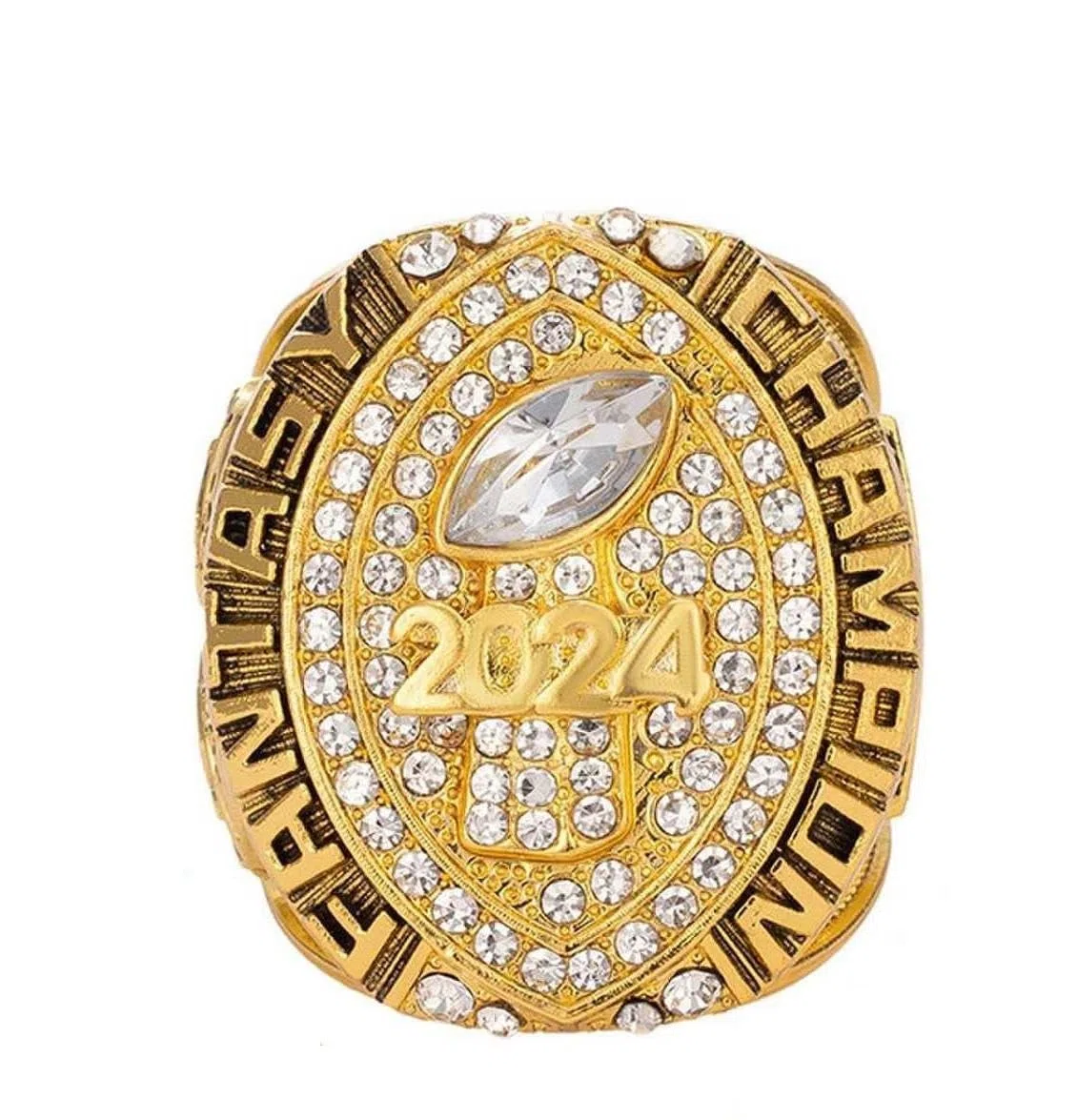 Fantasy Football Ringe 2024 Meisterschaftsringe Sammlung FFL Meisterschaftstrophäe Geschenkbox Ring Displaybox(8)