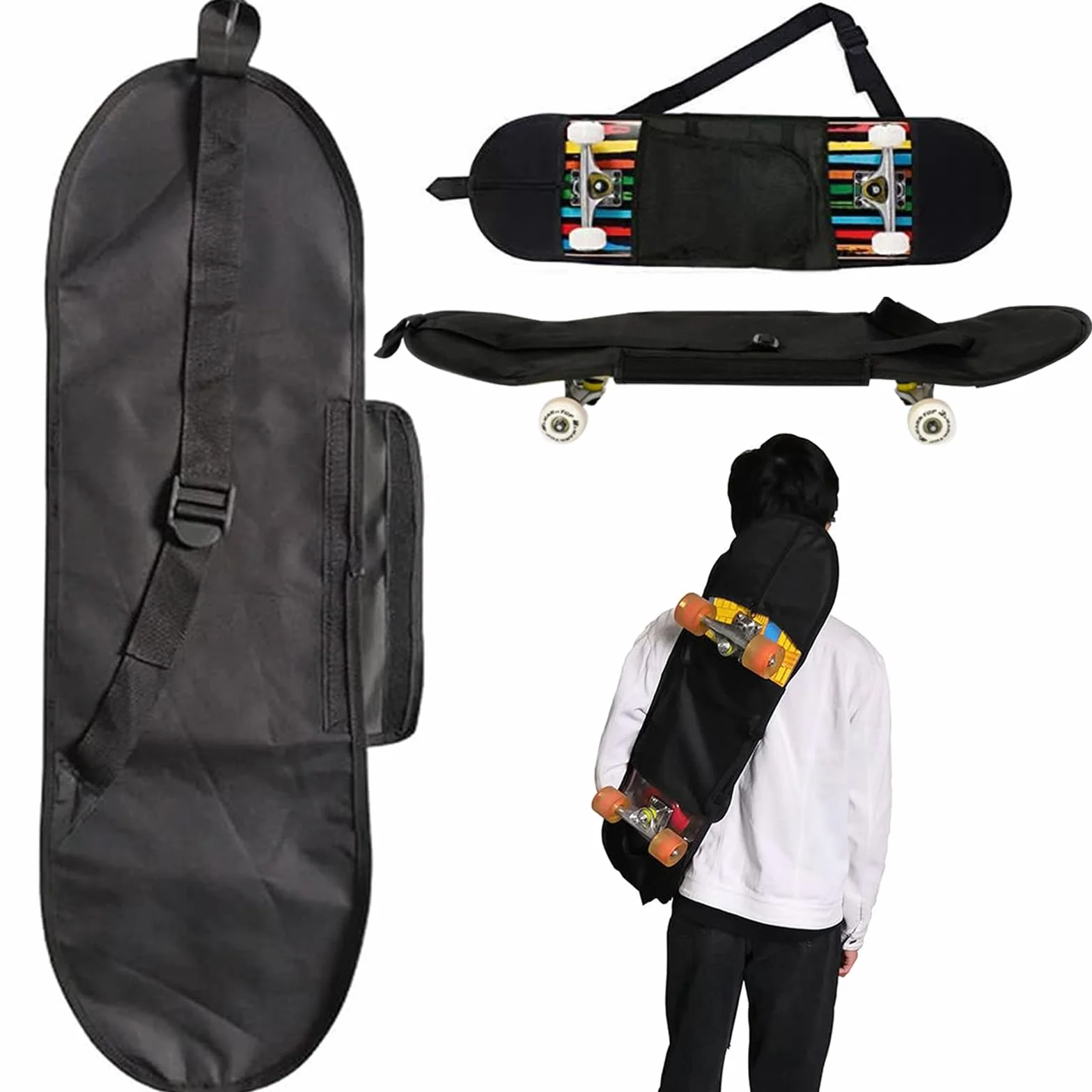 Longboard-Schutzhülle, Skateboard-Tasche, Transporttasche, Longboard, Rollen, Skateboard-Tasche, Longboardhülle, geeignet für Skateboards unter 31,4 Zoll