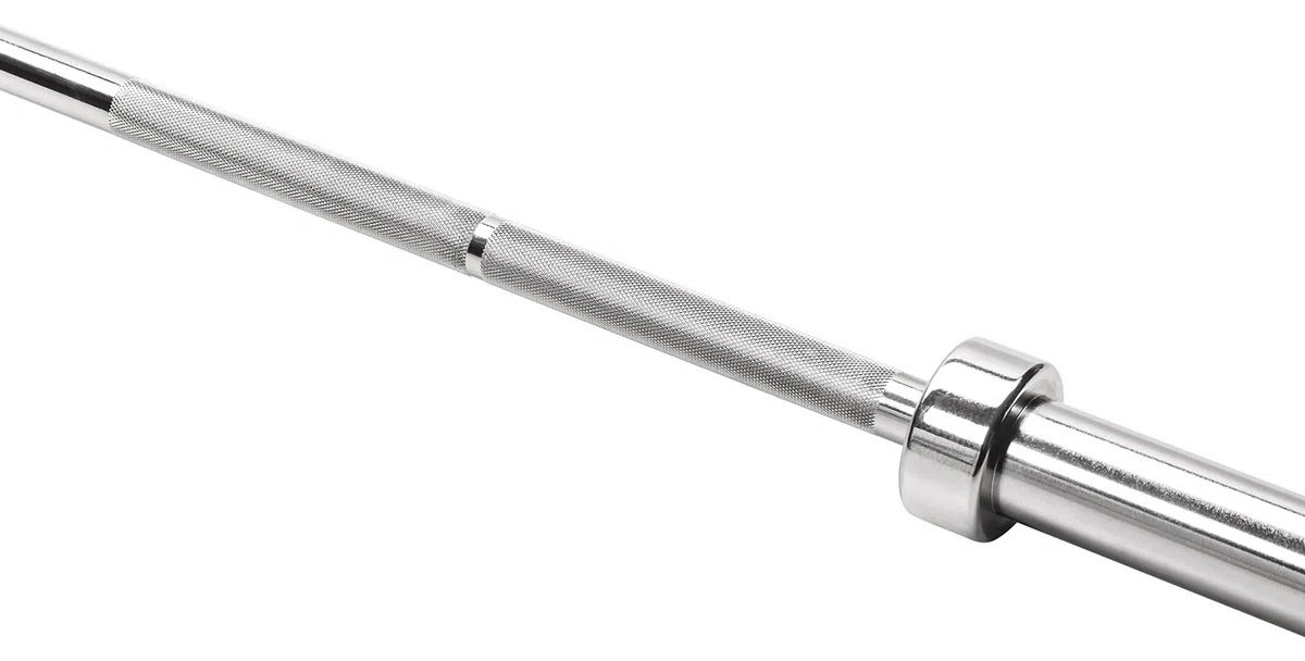 Bad Company Langhantelstange 152-220 cm 50mm Olympia chrom I Langhantel ohne Gewichte mit Kugellager inkl. Federverschlüsse 50/51 mm I Hantelstange lang bis 750 kg belastbar