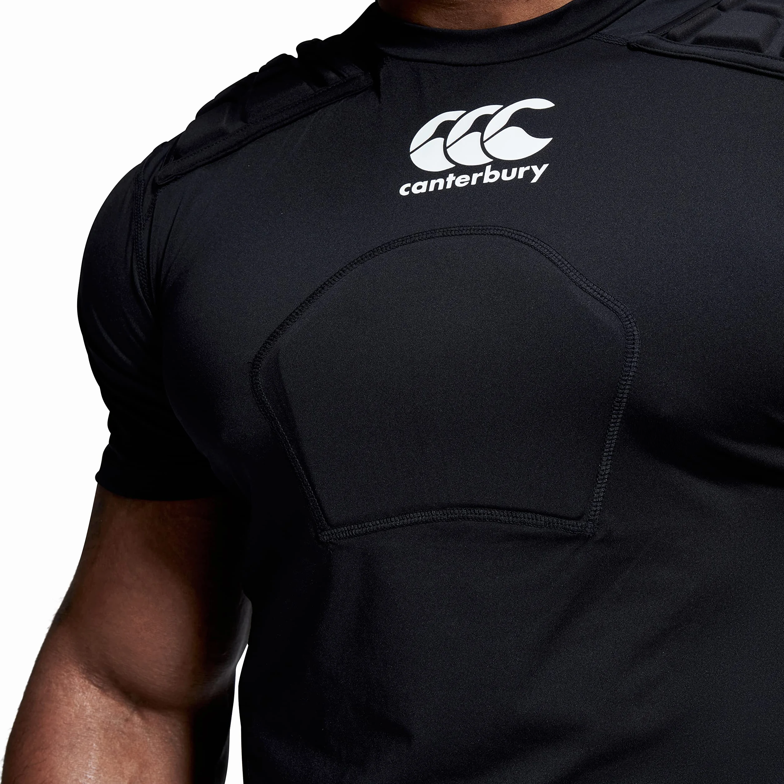 Canterbury Unisex CCC Rugby Schutzweste, Schwarz/Weiß/Silber, L UK