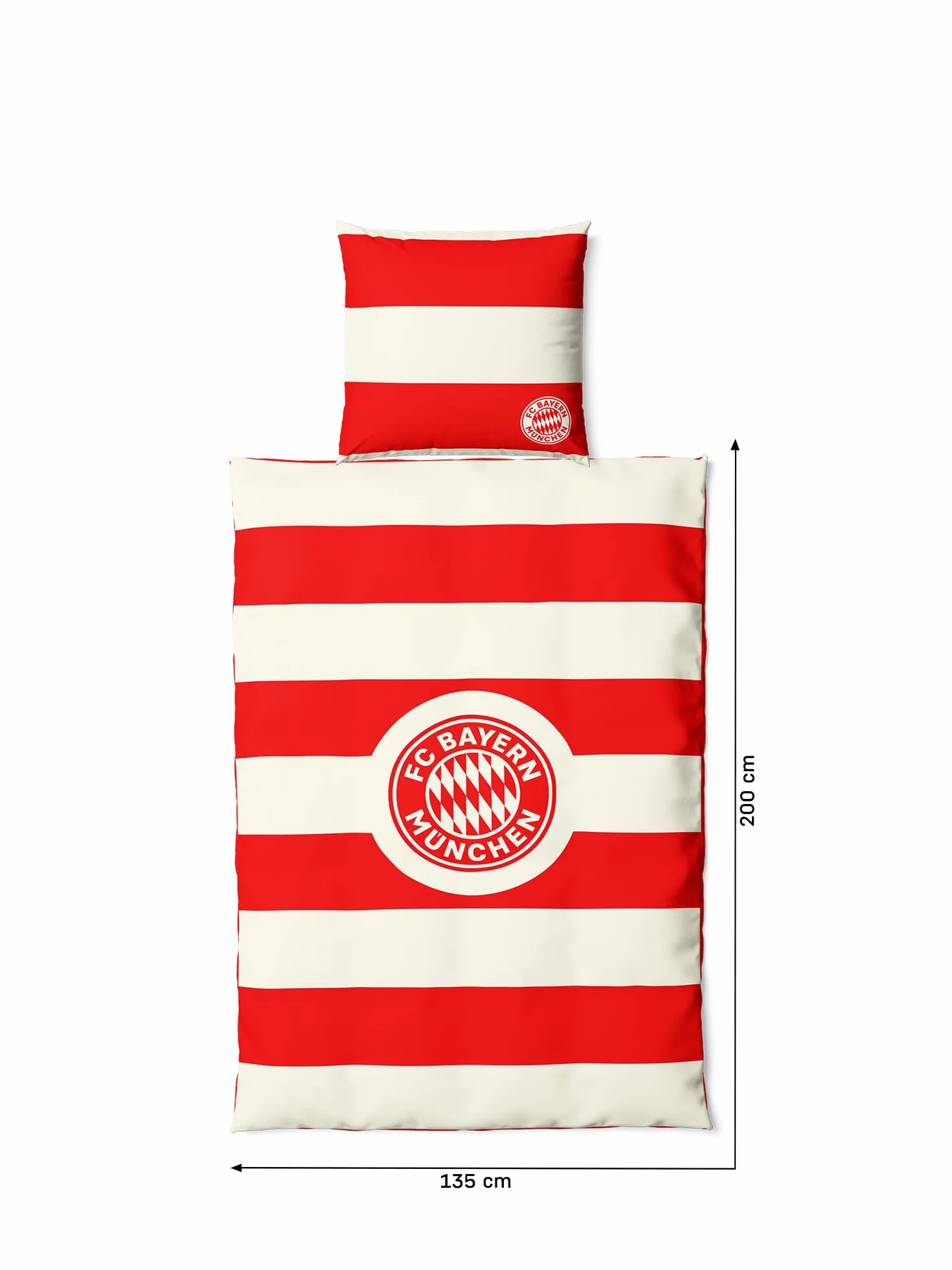 FC Bayern München I Bettwäsche I Rot-Weiß I 135 x 200 cm I Fußball I Bundesliga