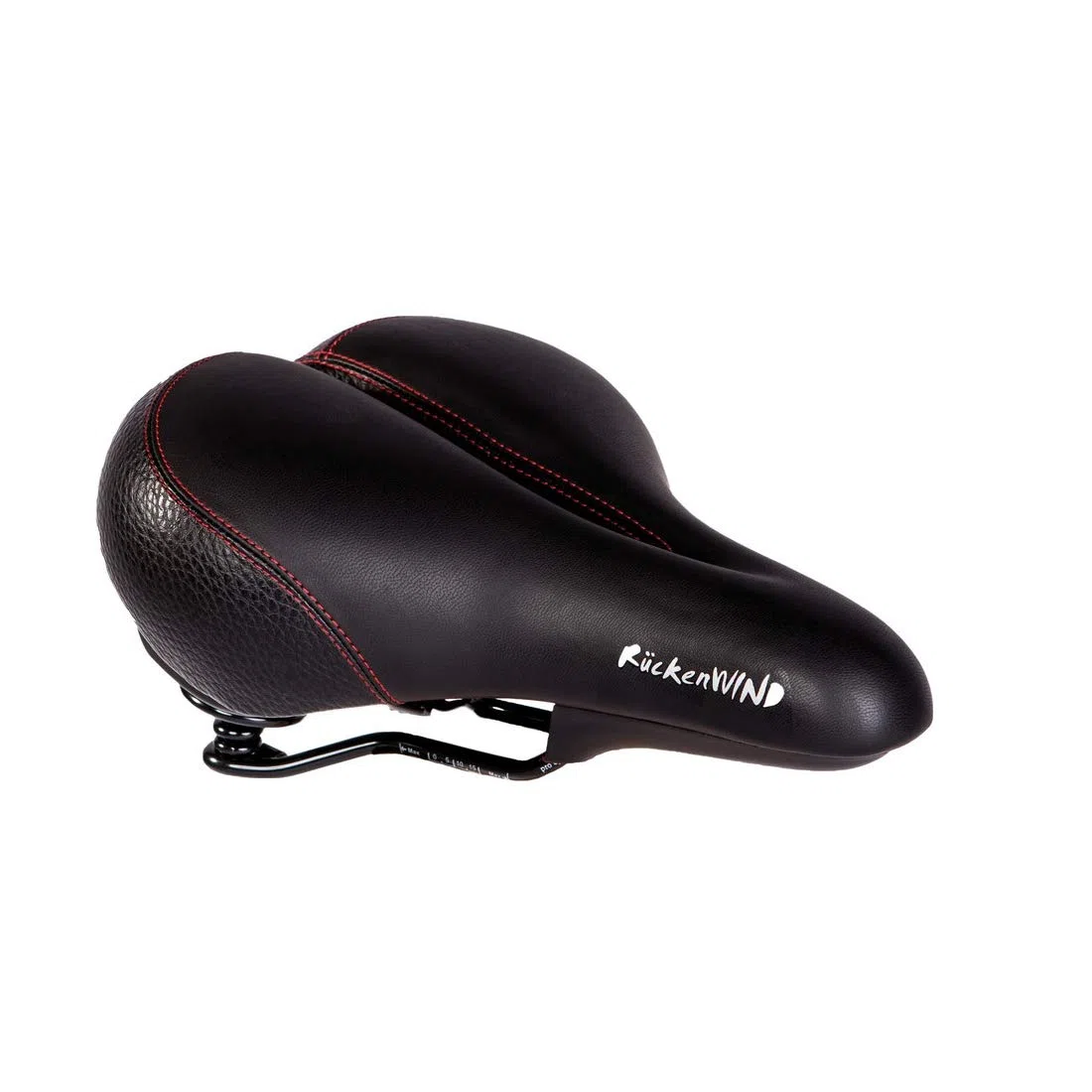 P&P pro Cycling P&P Bequemsattel Rückenwind 802, Uni, 265x210mm, 700g, schwarz/rot
