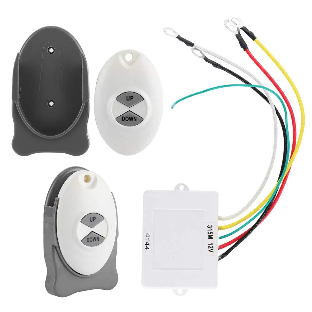Fernbedienung Ankerwinde,Drahtlose Fernbedienung Ankerwinde,Boot Segel Controller,Anker Fernbedienung Ankerwinde Drahtloser Schalter Trimm Controller Marine Boot Segel Zubehör 2 Sender Boot Zubehör