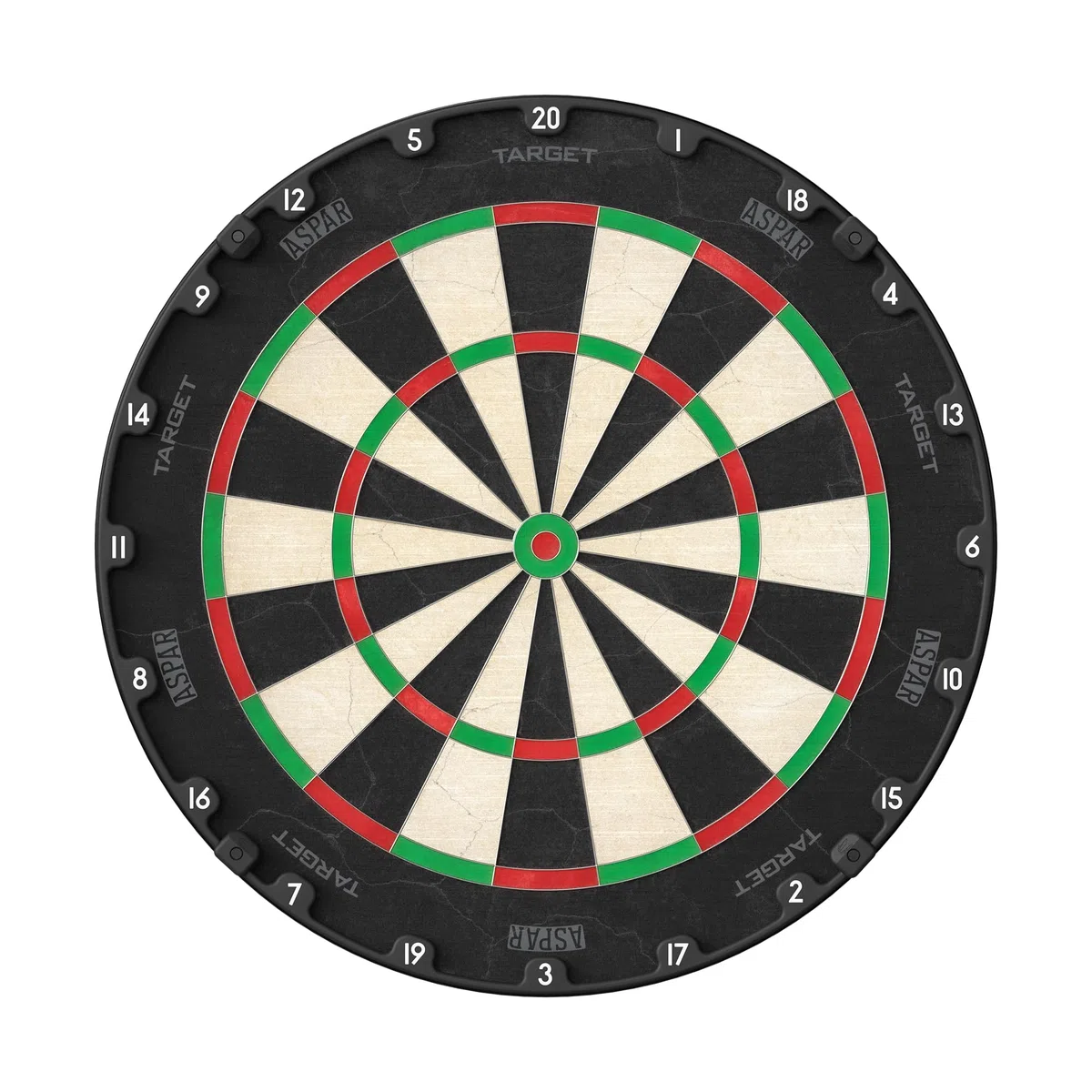 Target Darts Aspar Dartscheibe | Steel Tip Dartboard mit selbstheilendem Sisal, drehbarem Zahlenring und dünnem Draht | Turnier-Dartscheibe in Wettkampfgröße | Darts Zubehör