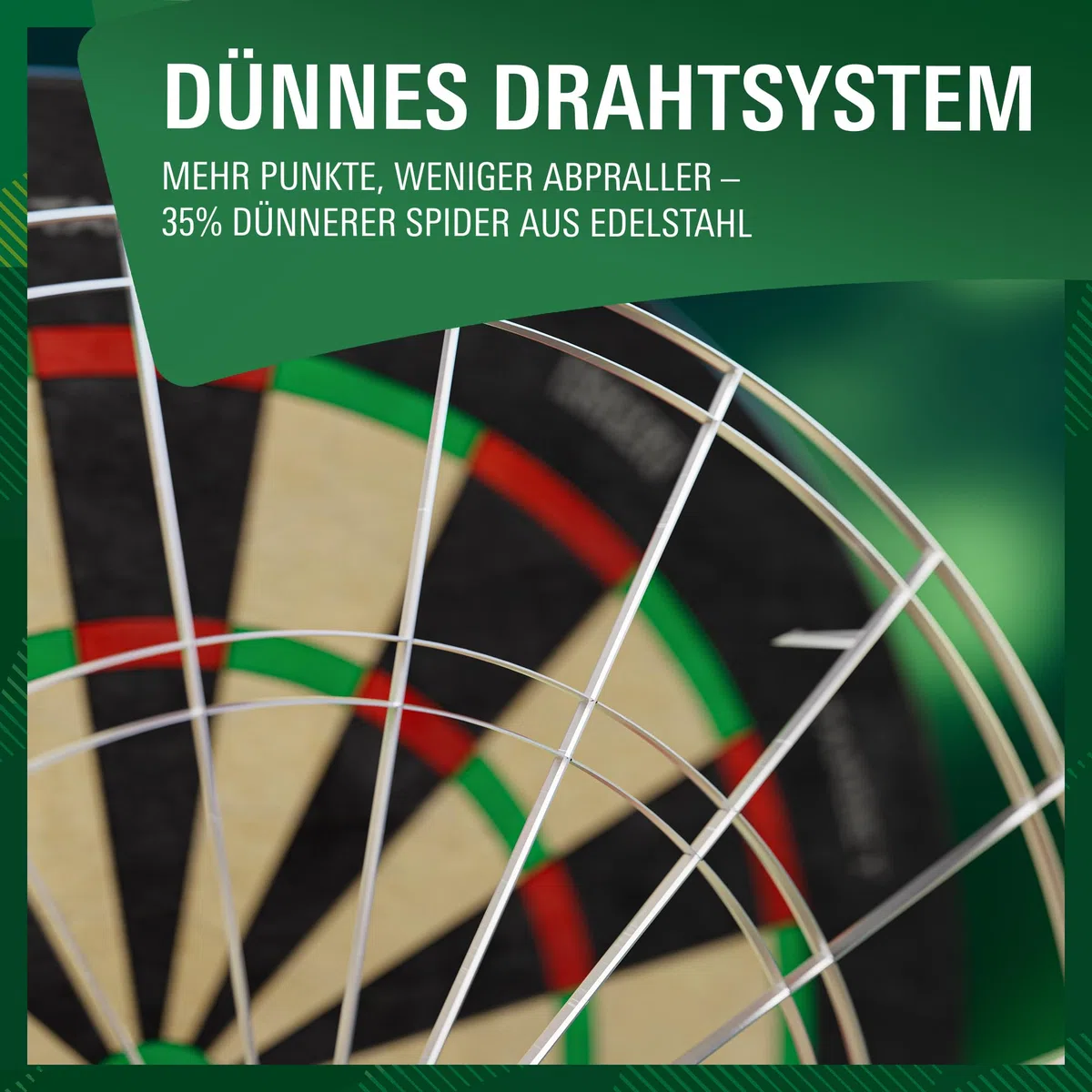 Target Darts Aspar Dartscheibe | Steel Tip Dartboard mit selbstheilendem Sisal, drehbarem Zahlenring und dünnem Draht | Turnier-Dartscheibe in Wettkampfgröße | Darts Zubehör