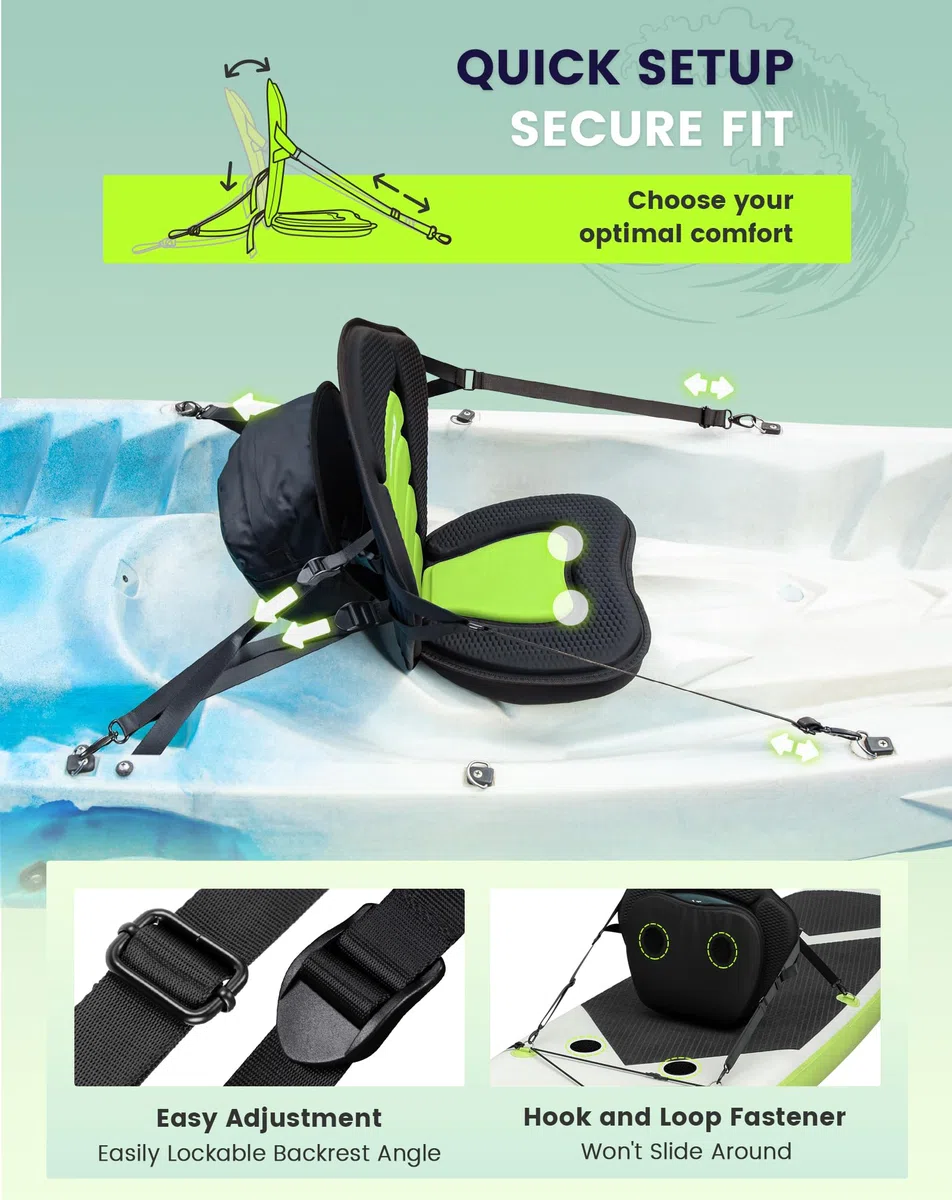 BRANTMAKER SUP Sitz für SUP Board, Kajak Sitz, Tragkraft 60KG Universeller Verdickter Stand-Up-Paddle Sitz, kompatibel mit Kanus und Ocean Kajak