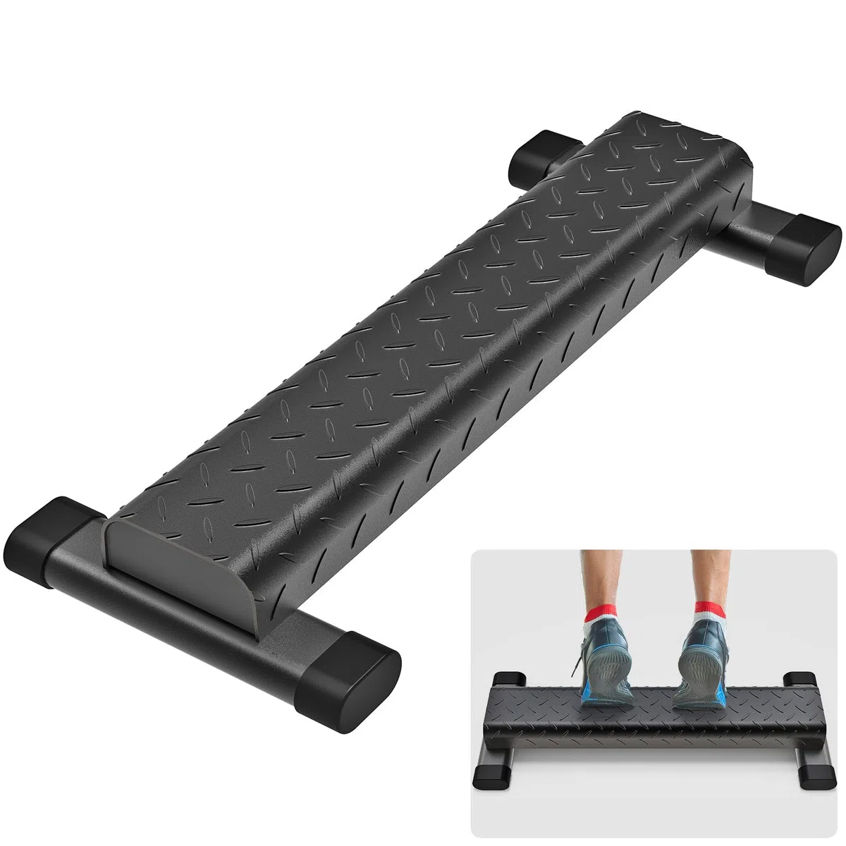 Kipika Vielseitige Wadenhebestange - Robuste Stahl-Steh-Wadenhebemaschine für das Fitnessstudio zu Hause, rutschfestes Design - Perfekt für Wadenheben, Kniebeugen, Fußdehnungen und Dip-Übungen