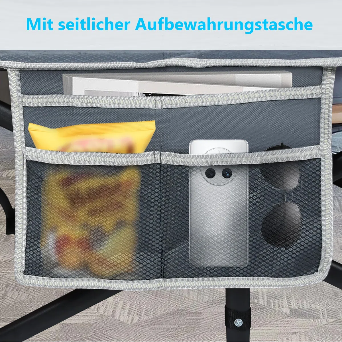 XMTECH Feldbett Klappbar Campingbett Gästebett für Erwachsene 250kg, 190 x 62 x 38cm Faltbar Camping Reisen Bett mit Transporttasche, Feldbetten für Camping Outdoor Reisen Büro Indoor