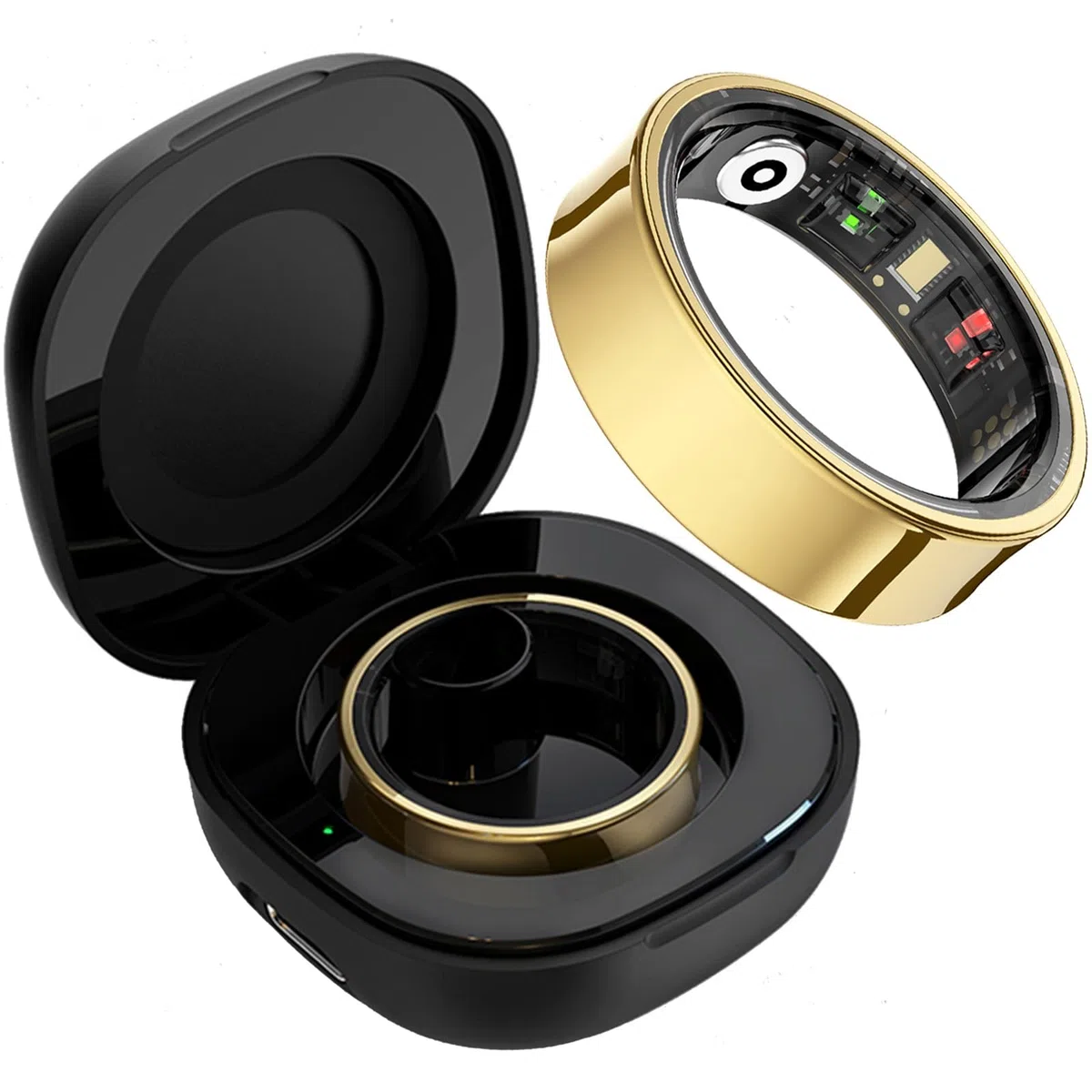 findtime Smart Ring Smartringe für Herren Damen IP68 Wasserdicht Fitness Ring Schrittzähler Kalorien Schlaftracker Smartring Android iOS Physiologische Erinnerung Herzfrequenz Aktivitätstracker