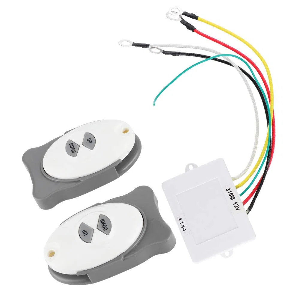 Fernbedienung Ankerwinde,Drahtlose Fernbedienung Ankerwinde,Boot Segel Controller,Anker Fernbedienung Ankerwinde Drahtloser Schalter Trimm Controller Marine Boot Segel Zubehör 2 Sender Boot Zubehör