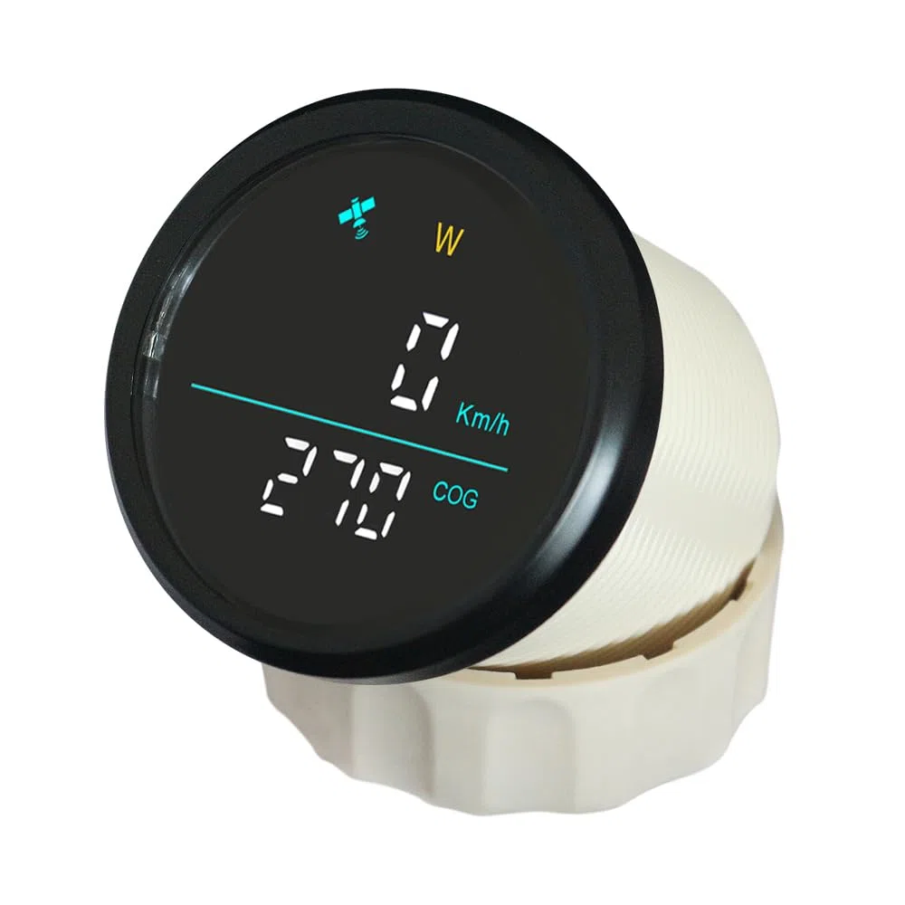 ELING 52 mm Universal-GPS-Tachometer 0–999 km/h mph Knoten mit Kurs über Grund mit Hintergrundbeleuchtung 12 V 24 V für Marine-Segelboote