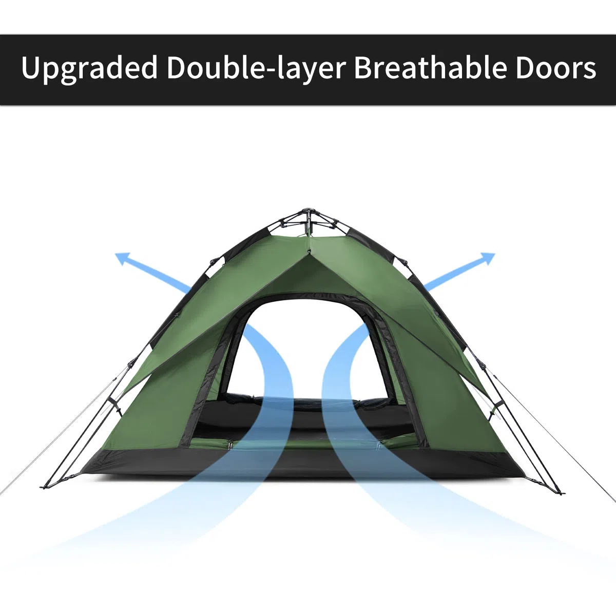 Naturehike Pop Up Zelt Wurfzelte Automatik Campingzelt 3-4 Personen Doppeldeck Kuppelzelt Großes Familienzelt mit Tragetasche