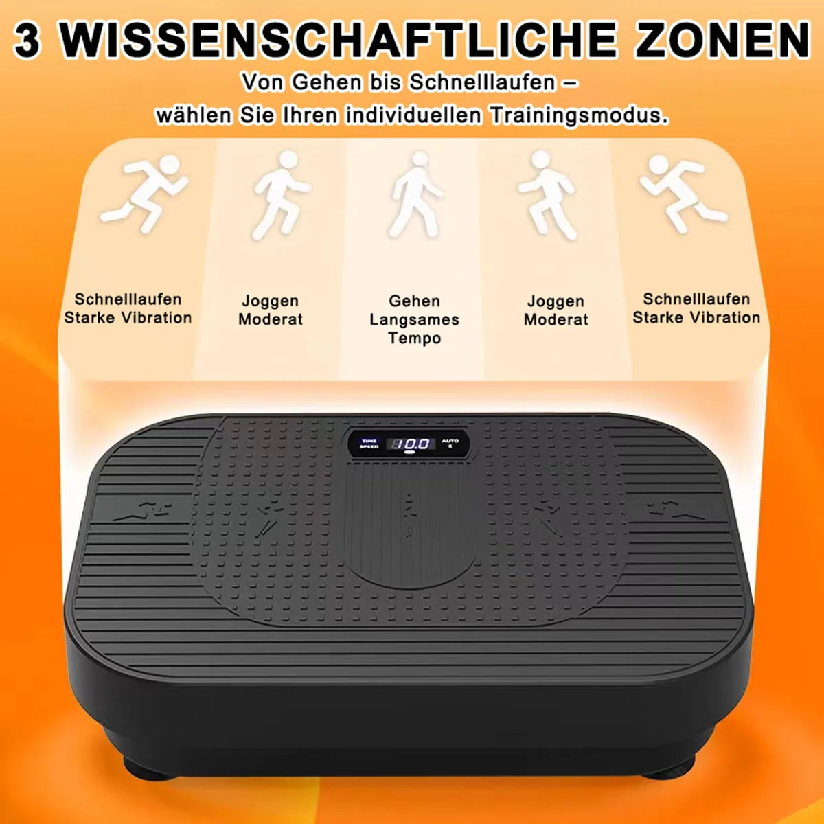 Vibrationsplatte mit BT-Musik Funktion, 1-199 Geschwindigkeitsstufen & 5 Trainingsprogramme, Schüttelplattform für Ganzkörpertraining & Muskelaufbau, Ideal für Heim-Fitnessstudio