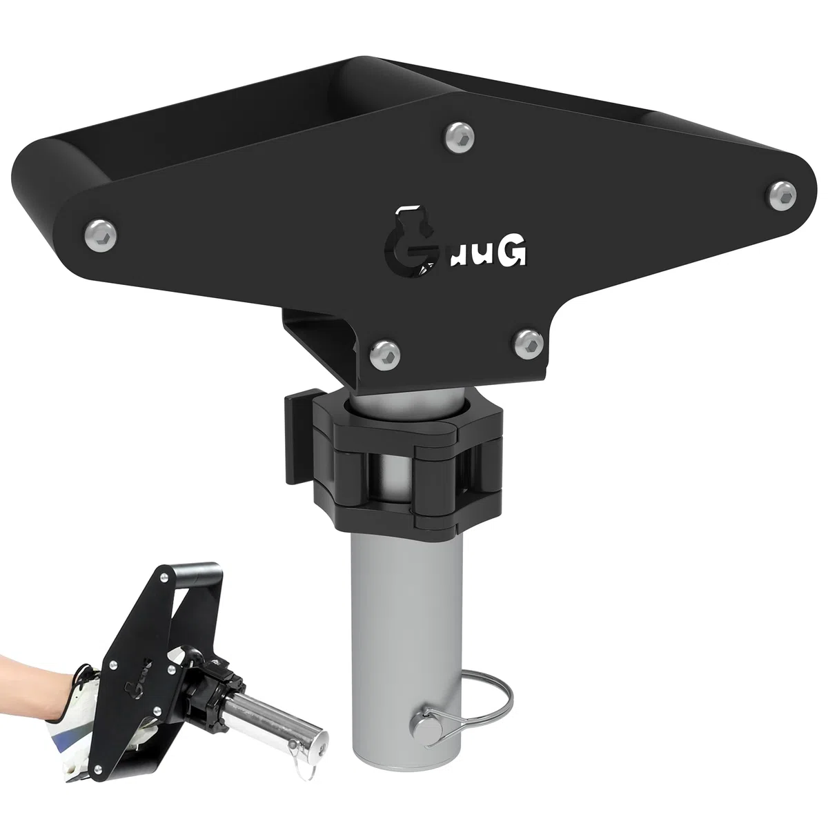 GuuG Tib Bar Tibialis Trainer: Schienbeintrainer Wadendehner Knees Over Toes Bein Trainingsgerät Knöchel Krafttraining Shin für Fitness Training Gym Zuhause 25/50 mm Olympische Gewichtsscheiben