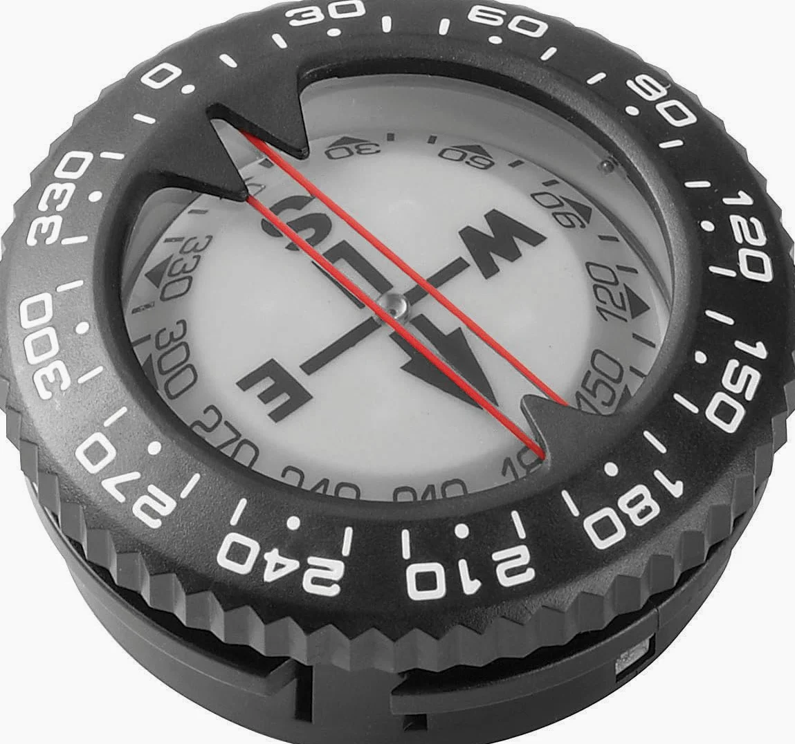 Cressi Separate Compass for Console Leonardo/Giotto - Nacktes Kompassmodul für Konsole, Schwarz/Weiß, Einheitsgröße, Unisex
